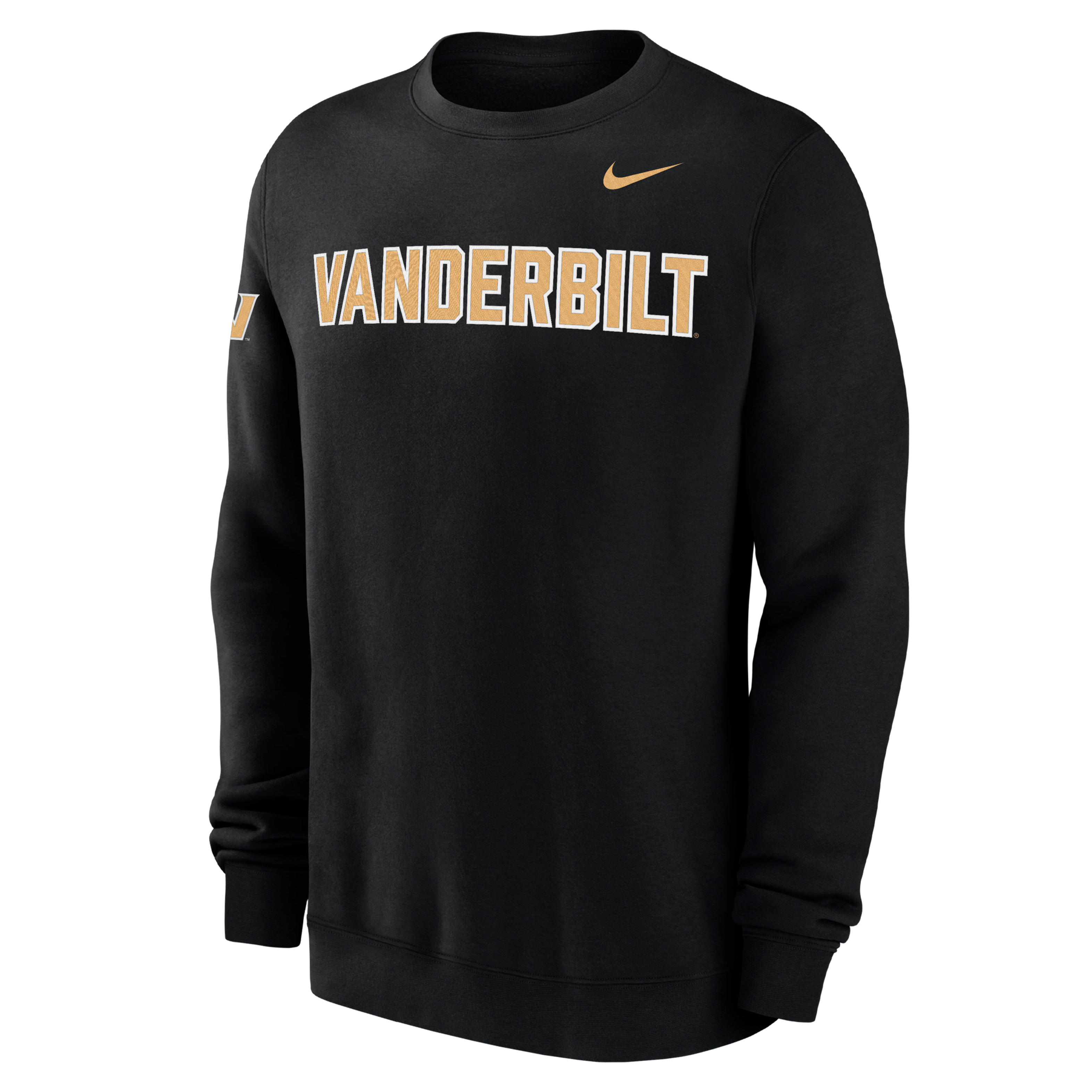 Vanderbilt Club Fleece Men's Nike College Crew-Neck Sweatshirt