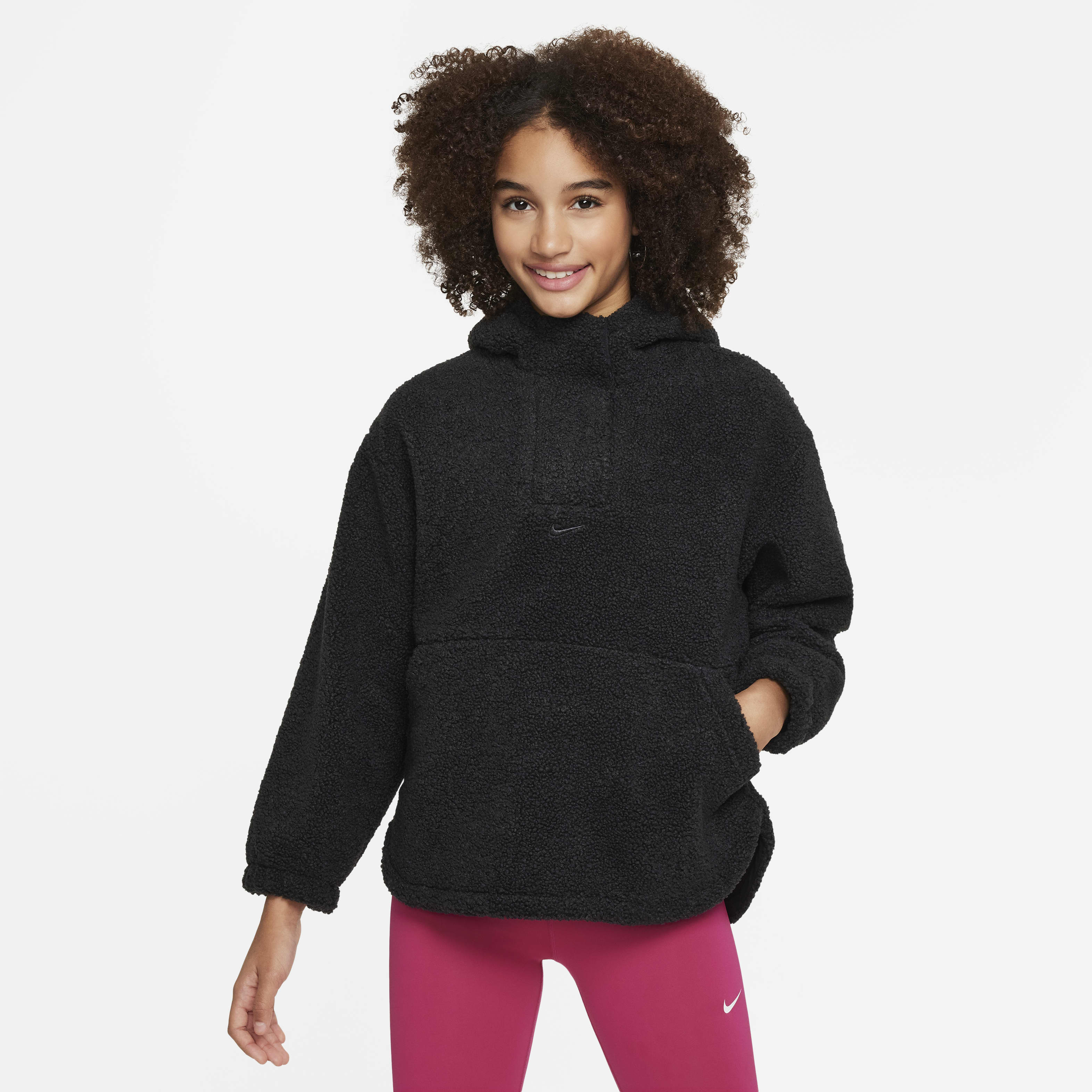 Nike High-Pile Fleece Big Kids' (Girls') Therma-FIT Training Jacket