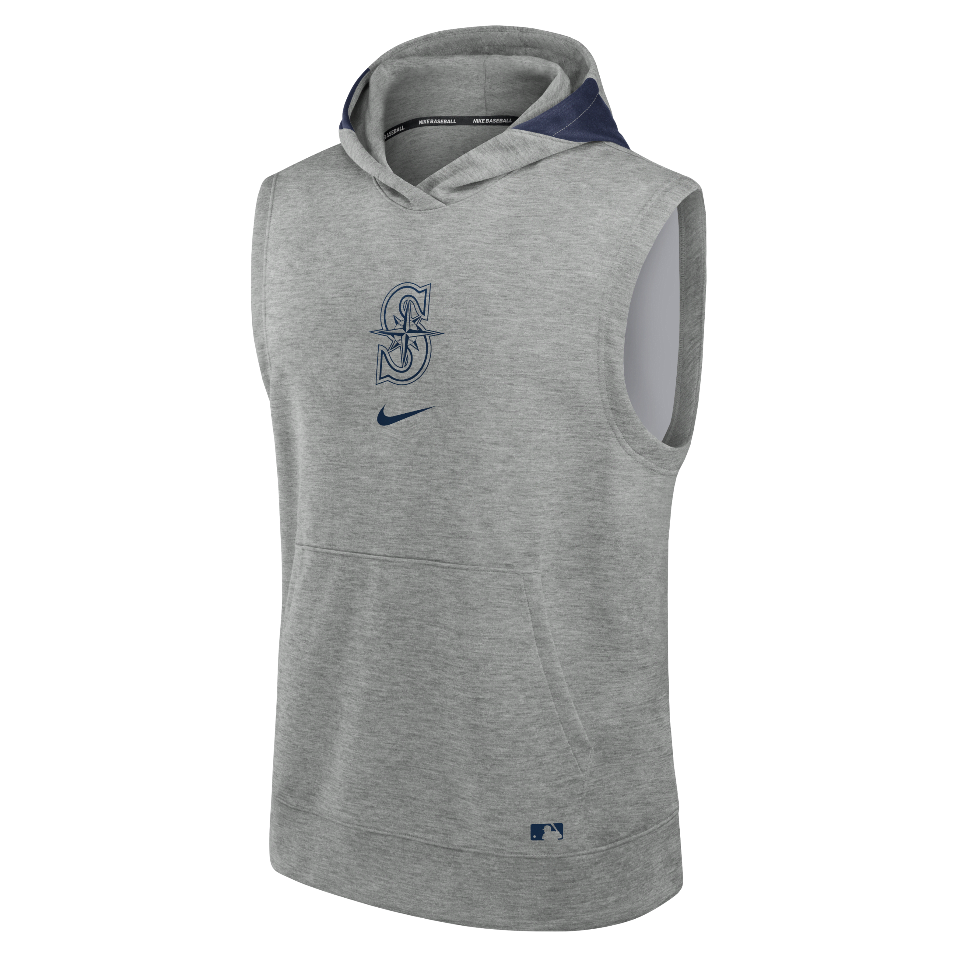 Seattle Mariners Authentic Collection Early Work Men’s Nike Dri-FIT MLB Sleeveless Pullover Hoodie