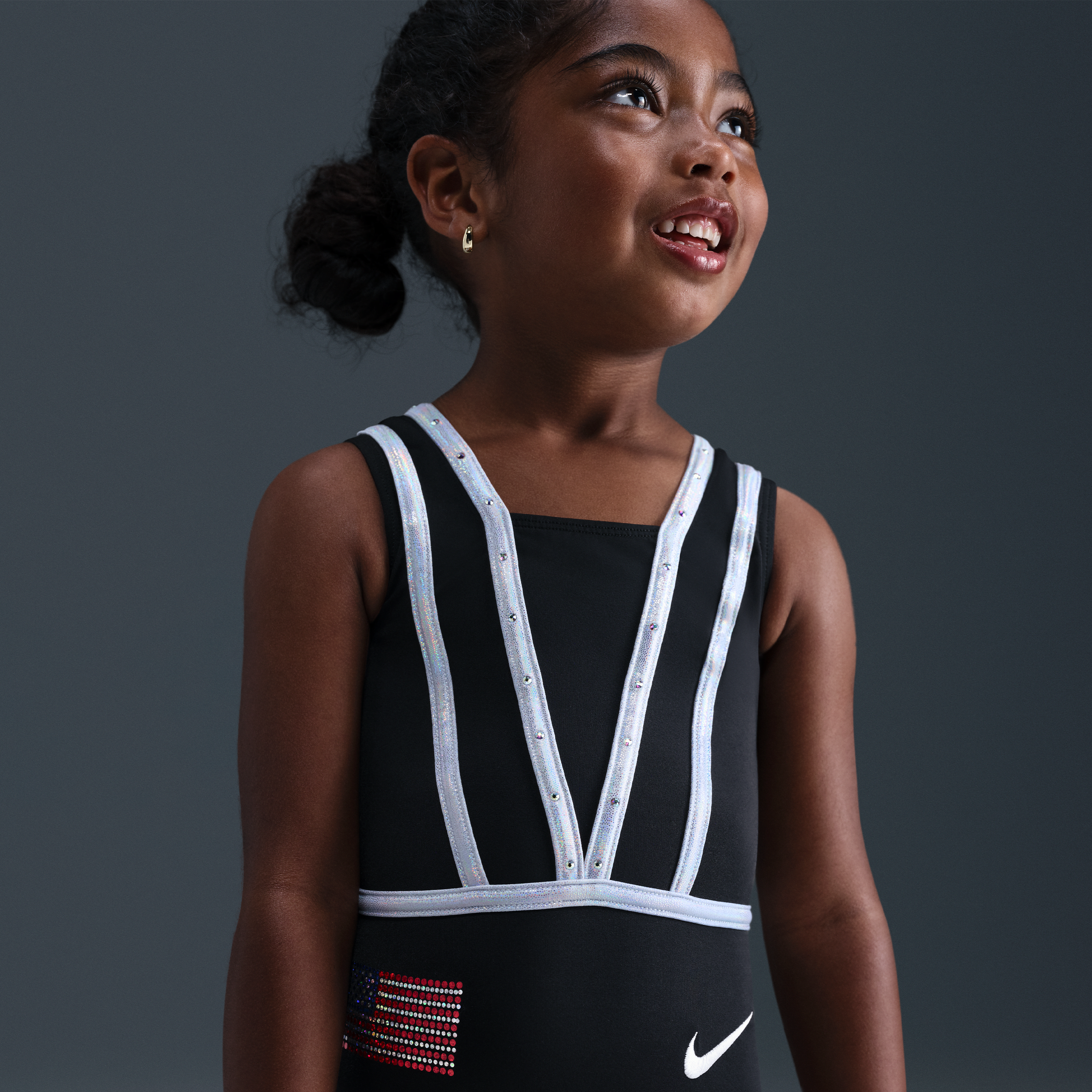 Nike Gymnastics Stars at Midnight Leotard