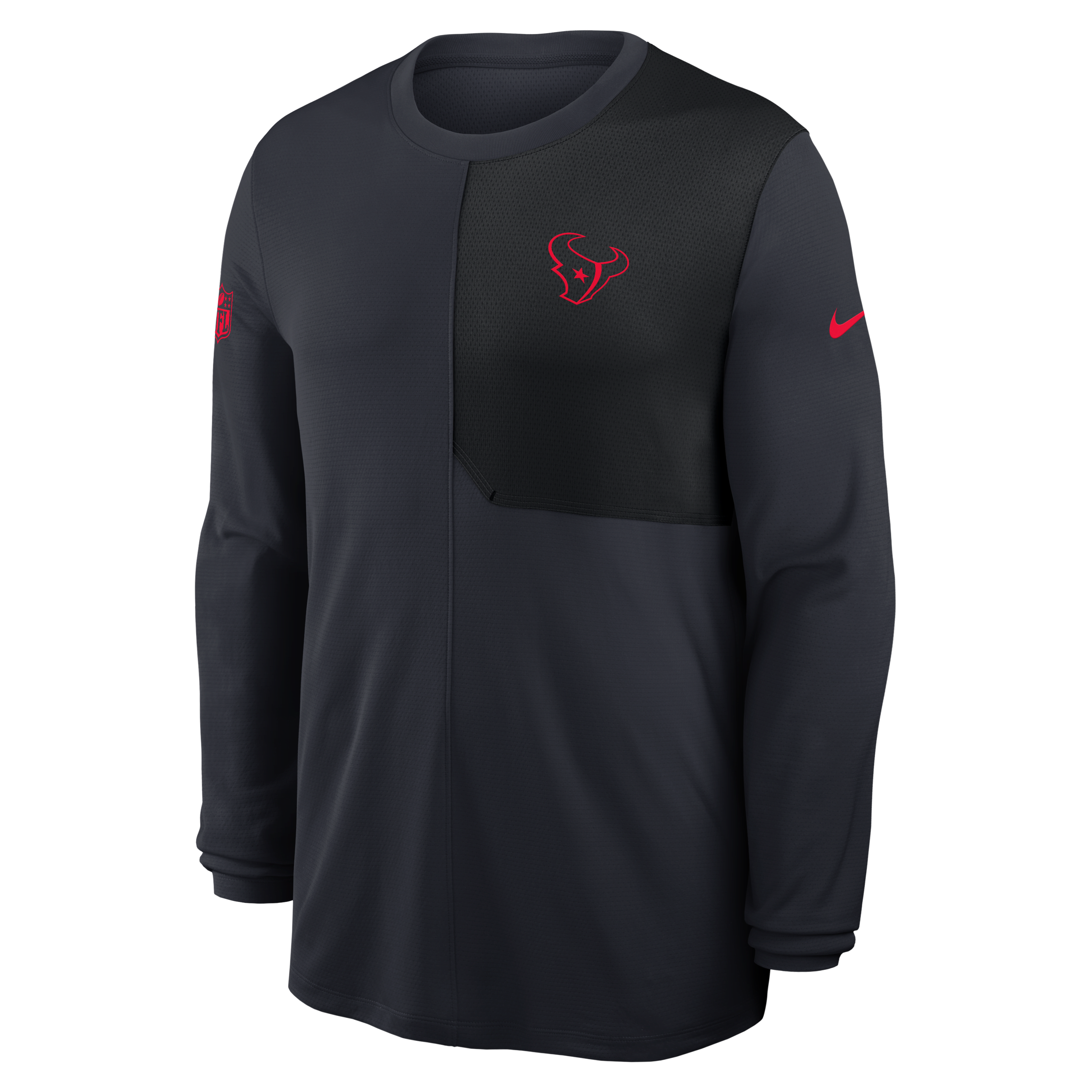 Houston Texans Sideline Coach Men's Nike Dri-FIT NFL Long-Sleeve Top