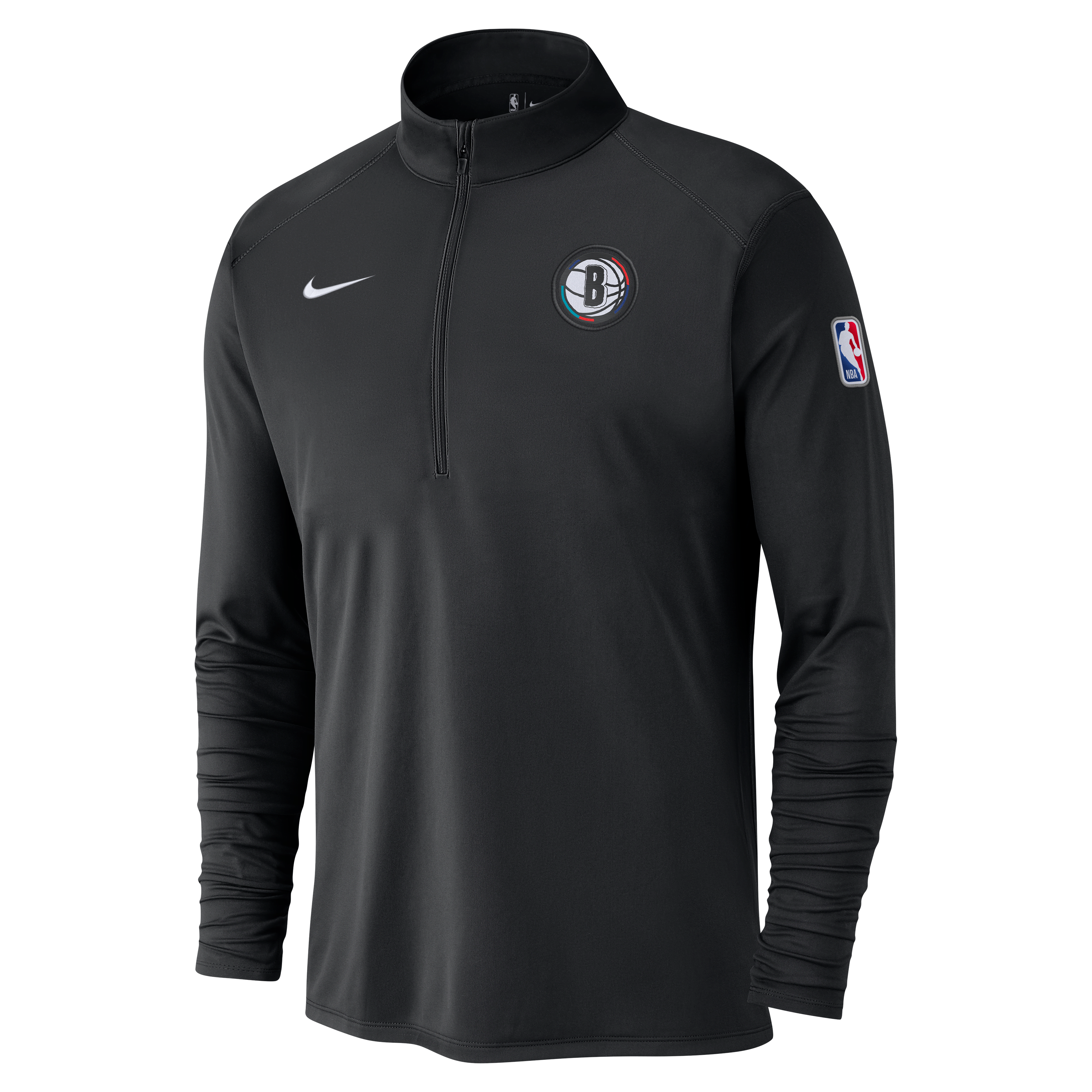 Brooklyn Nets City Edition Men's Nike Dri-FIT NBA 1/2-Zip Long-Sleeve Top