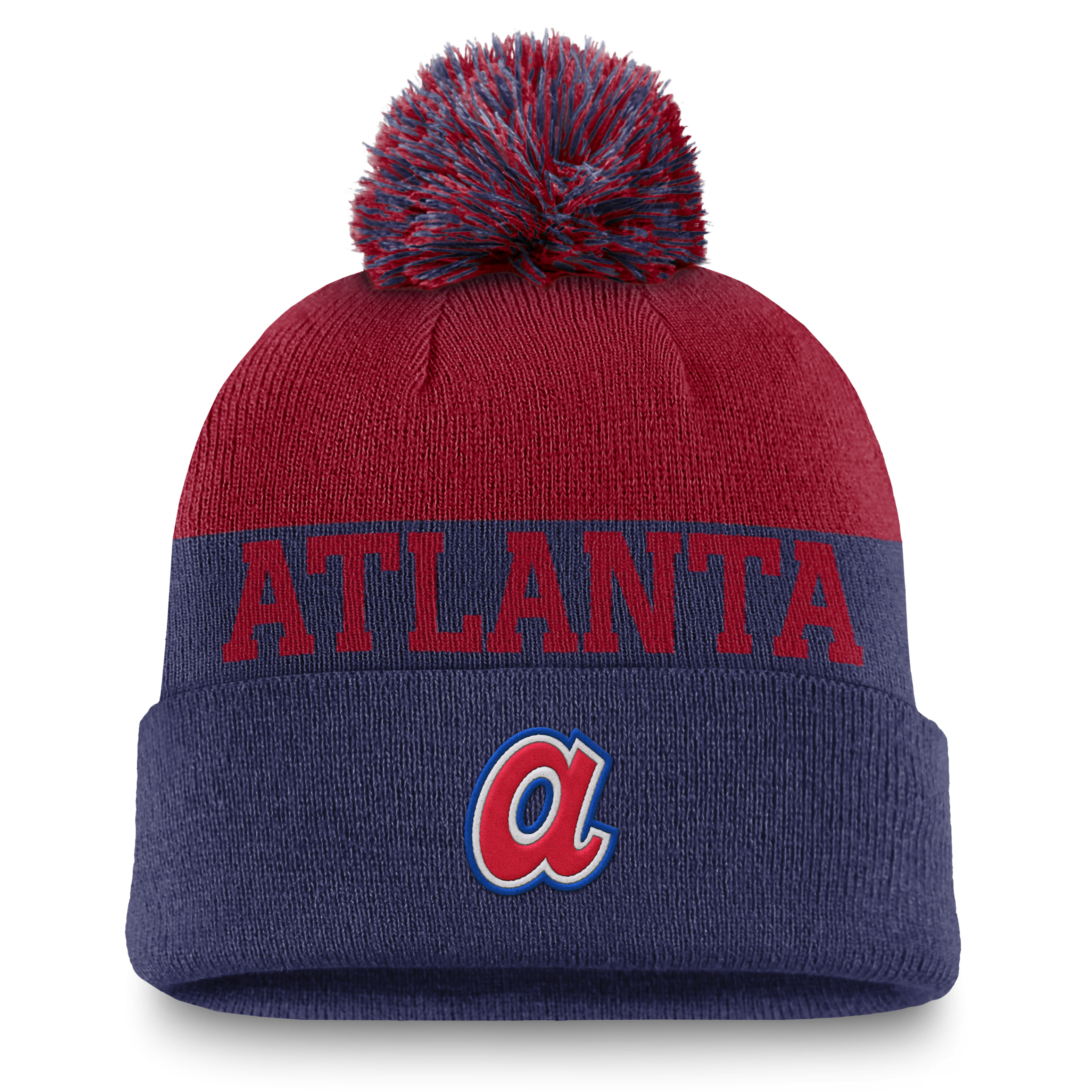 Atlanta Braves Rewind Peak Men's Nike MLB Cuffed Pom Beanie