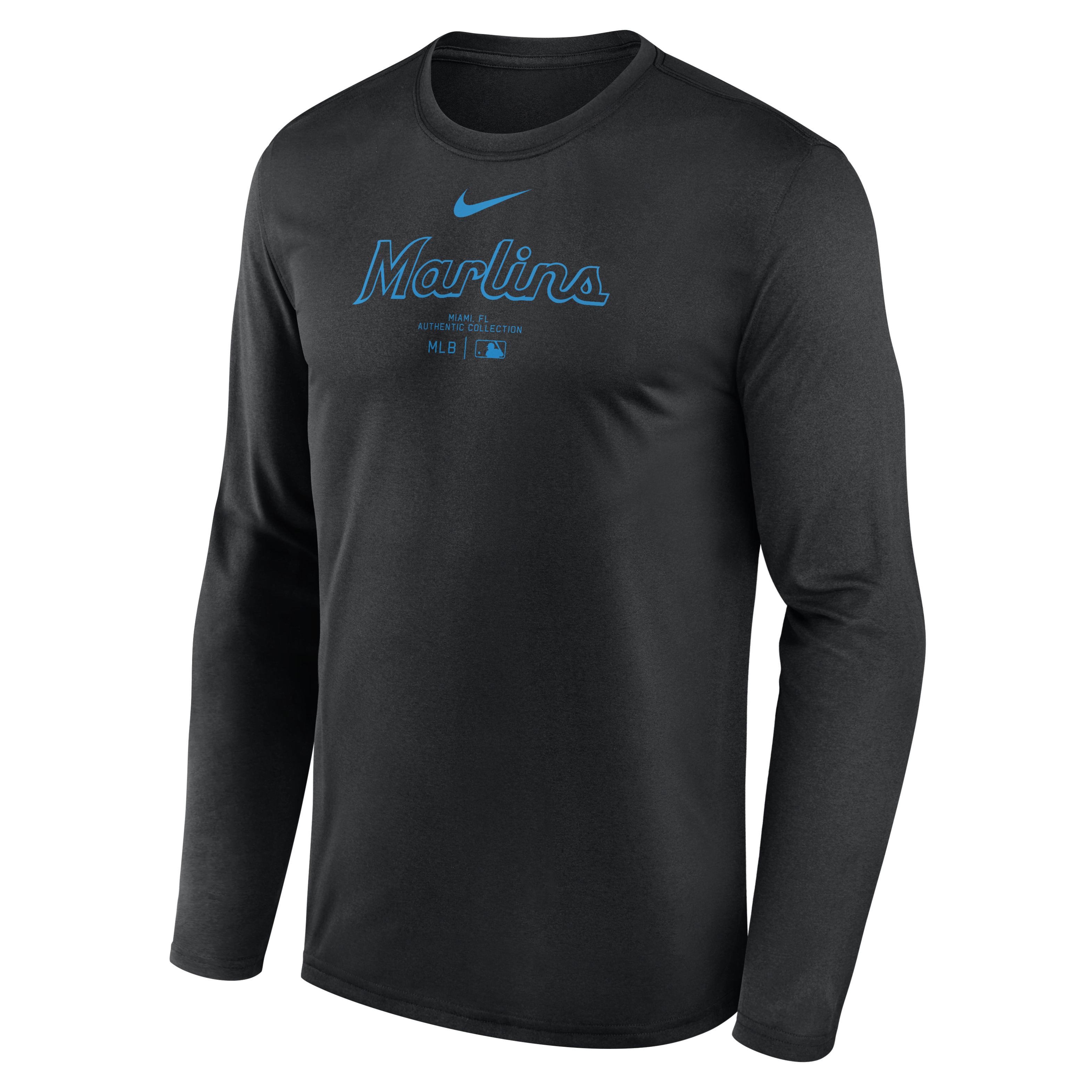 Miami Marlins Authentic Collection Practice Men's Nike Dri-FIT MLB Long-Sleeve T-Shirt