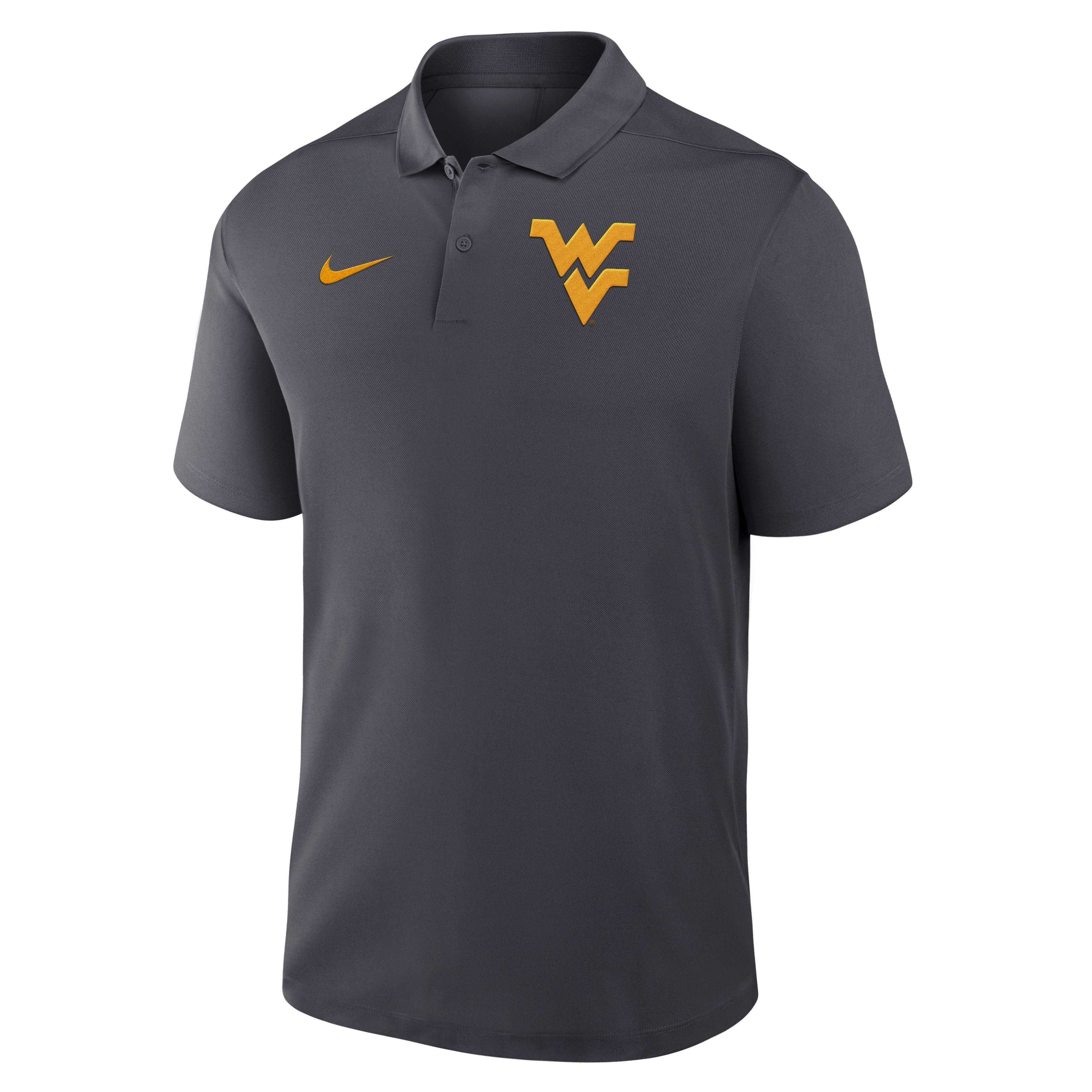 West Virginia Primetime Victory Primary Logo Men's Nike Dri-FIT College Polo