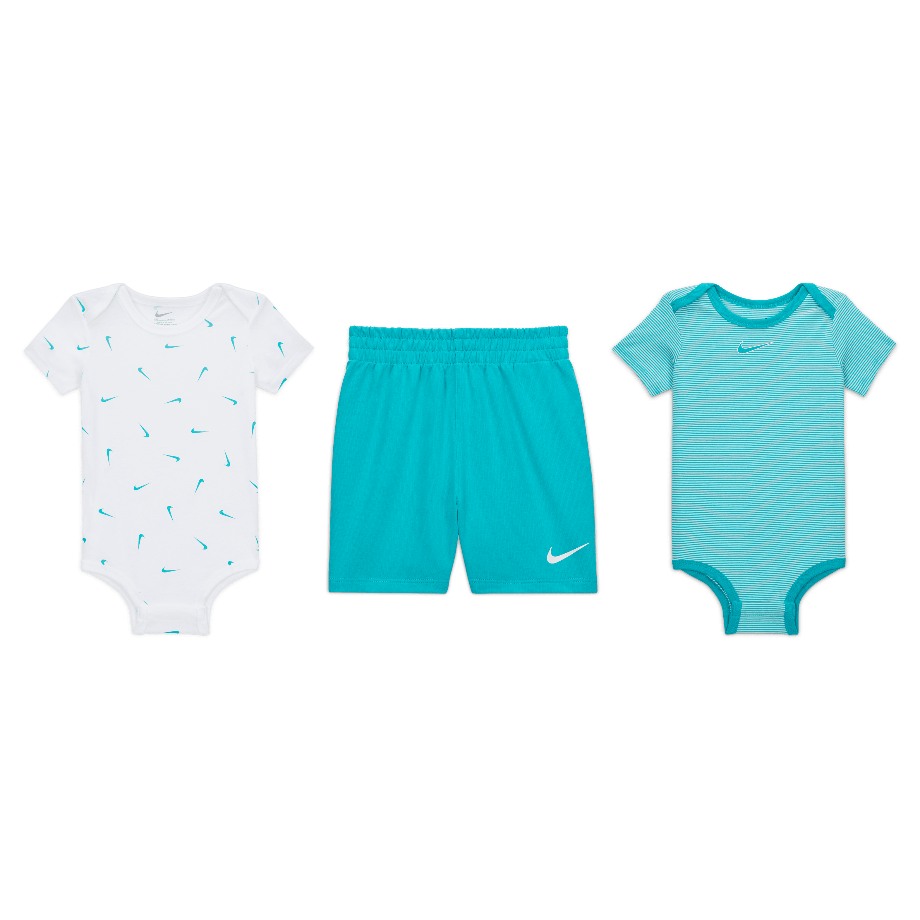 Nike Essentials Baby 3-Piece Striped Swooshfetti Set