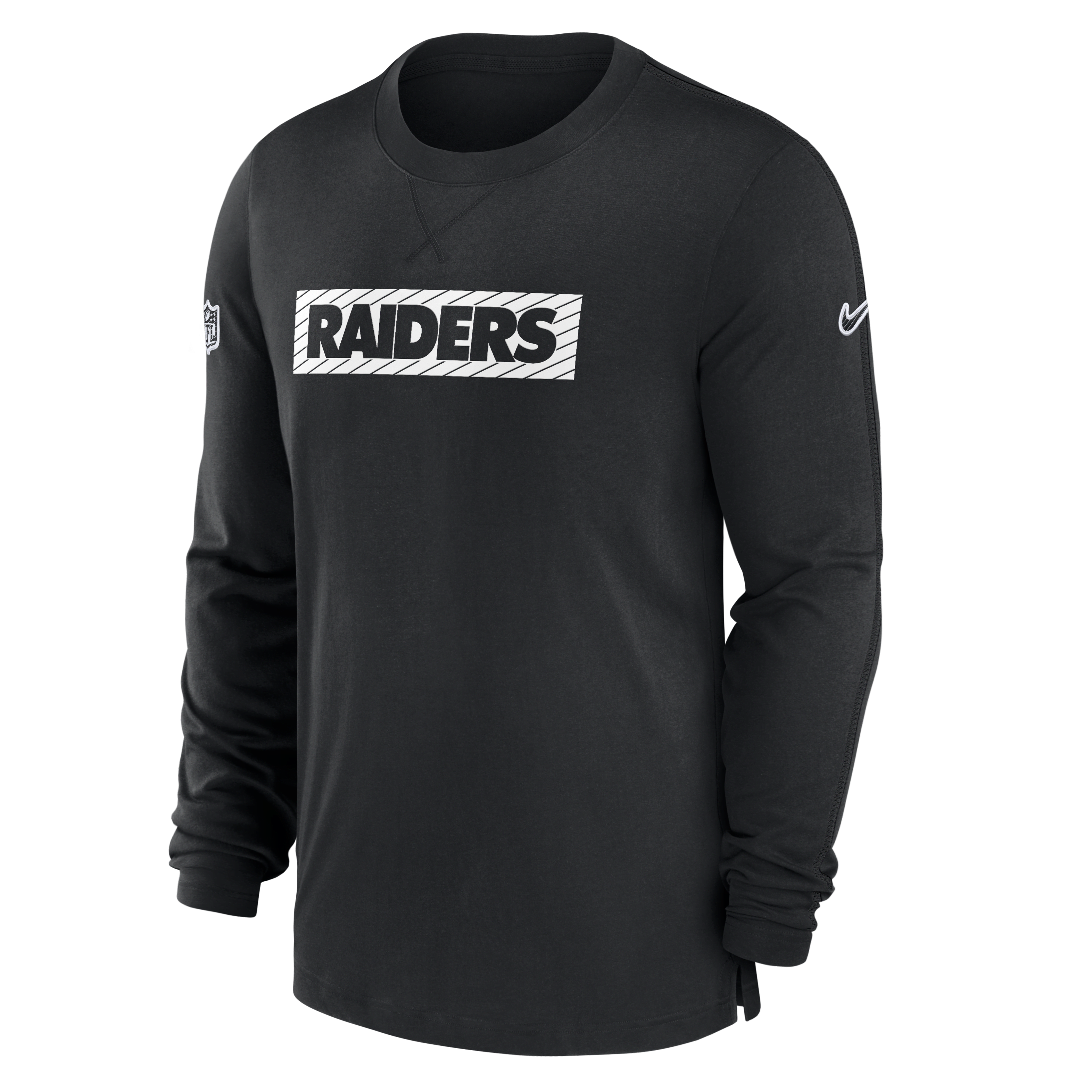 Las Vegas Raiders Sideline Player Team Issue Men’s Nike Dri-FIT Long-Sleeve Top