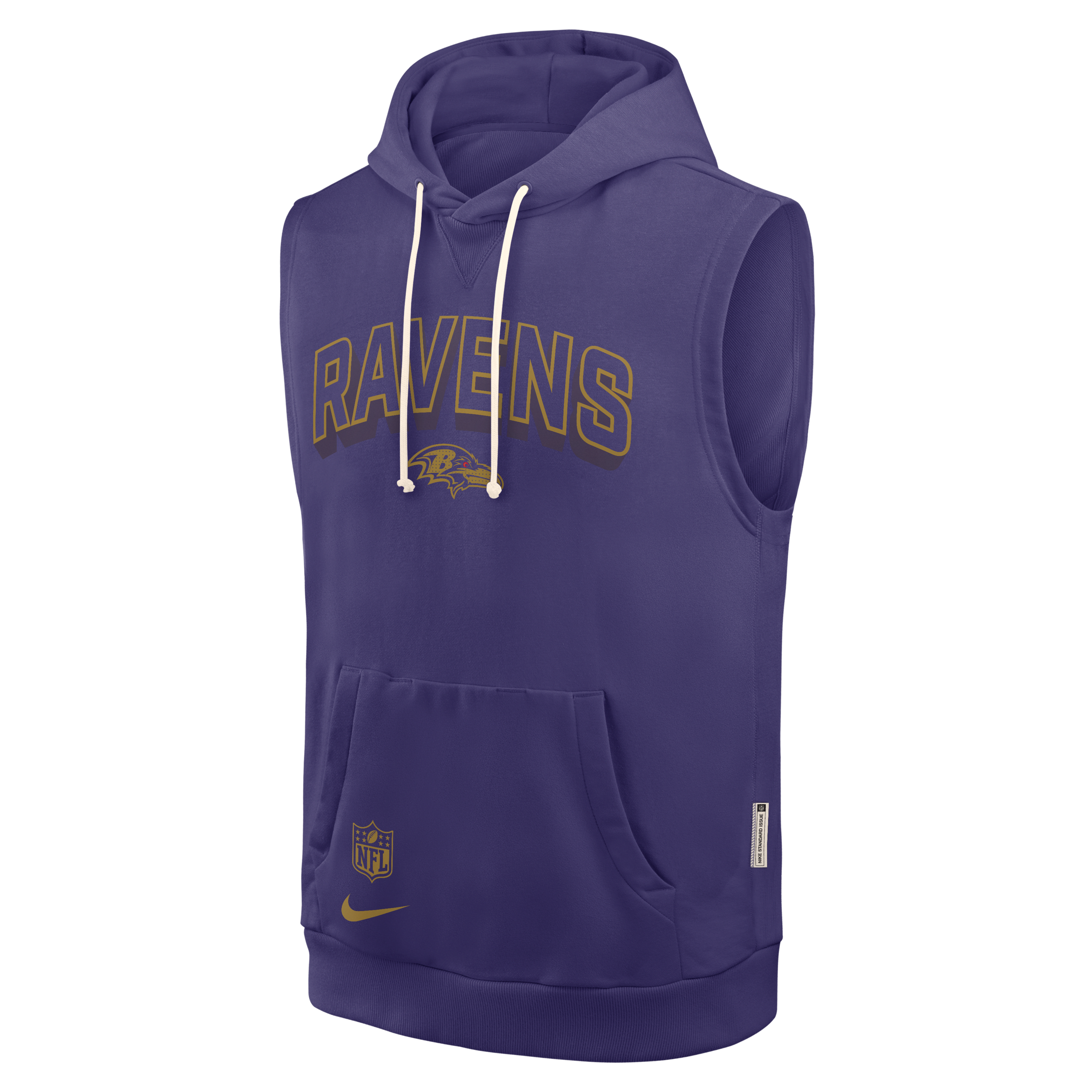 Baltimore Ravens Sideline Men's Nike Dri-FIT NFL Sleeveless Pullover Hoodie