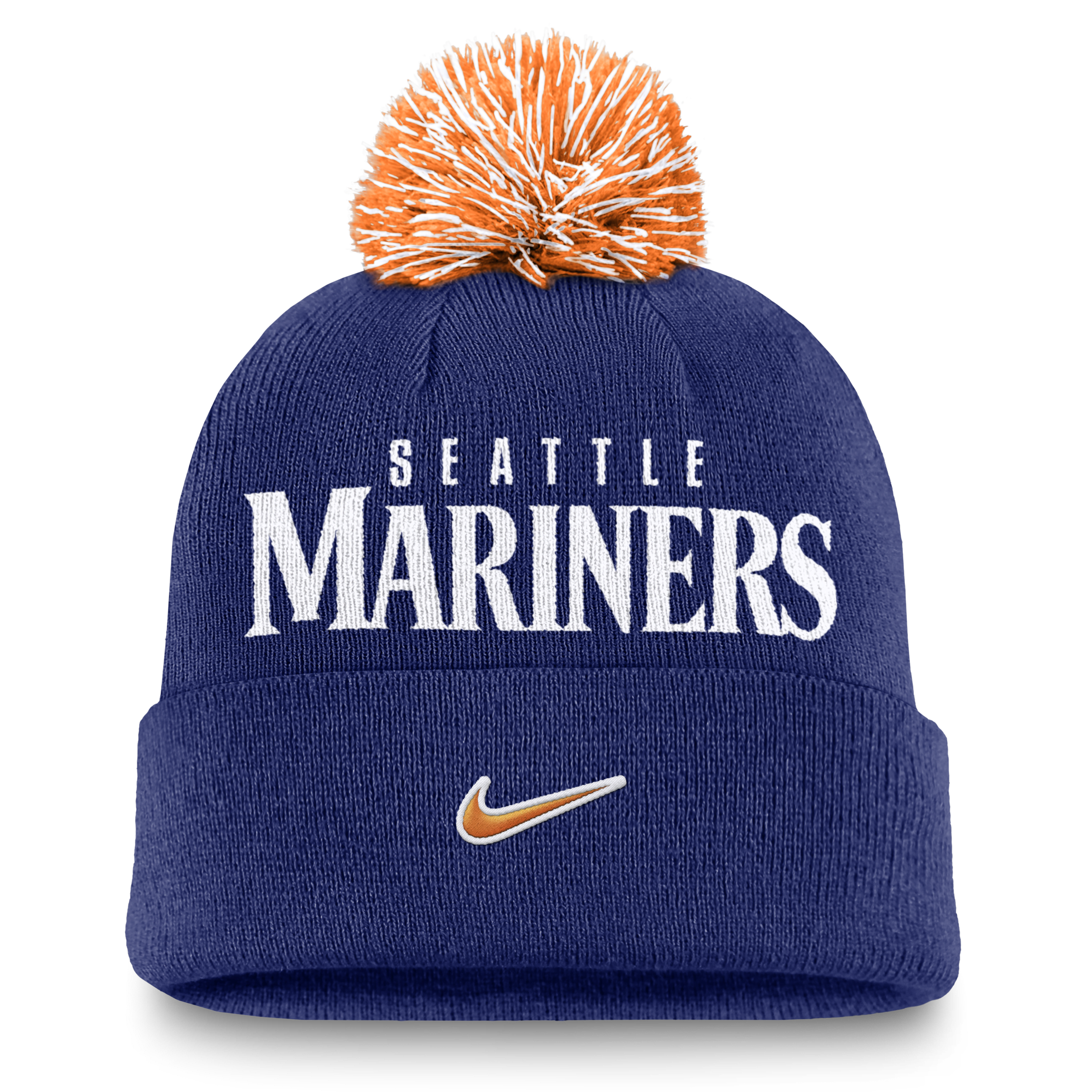 Seattle Mariners Peak Men's Nike MLB Cuffed Pom Beanie