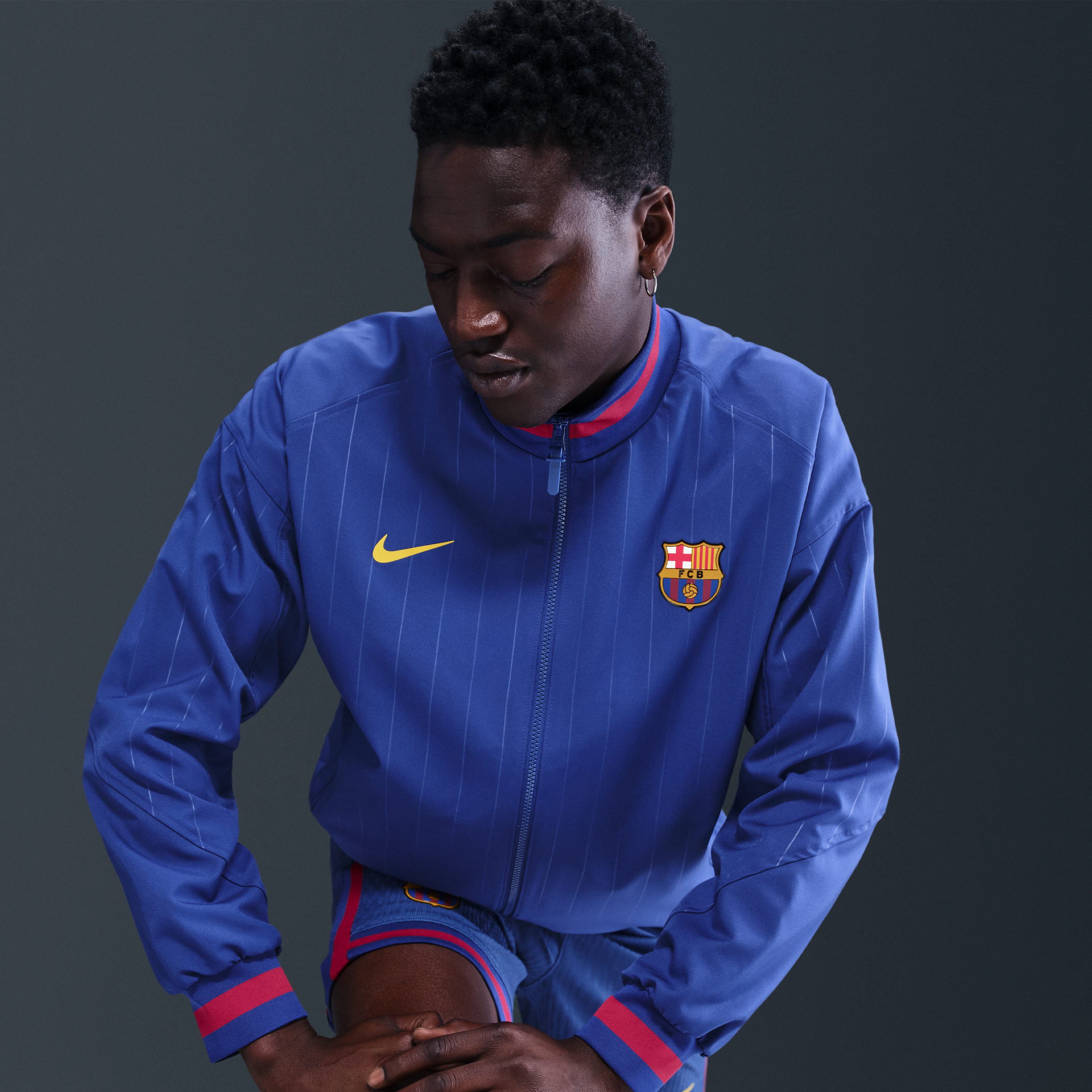 FC Barcelona Strike Home Men's Nike Dri-FIT Soccer Anthem Jacket