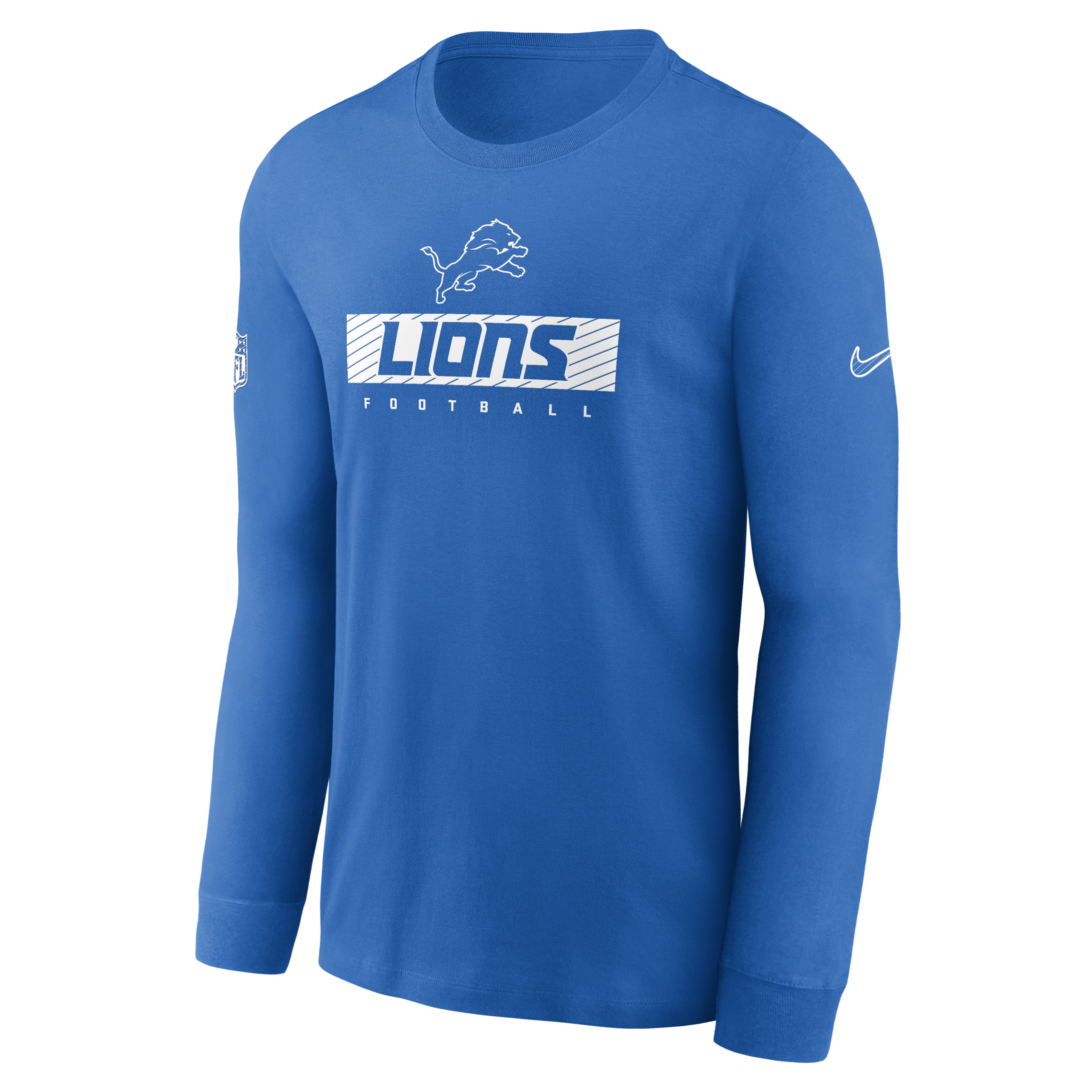 Detroit Lions Sideline Team Issue Men's Nike Dri-FIT NFL Long-Sleeve T-Shirt