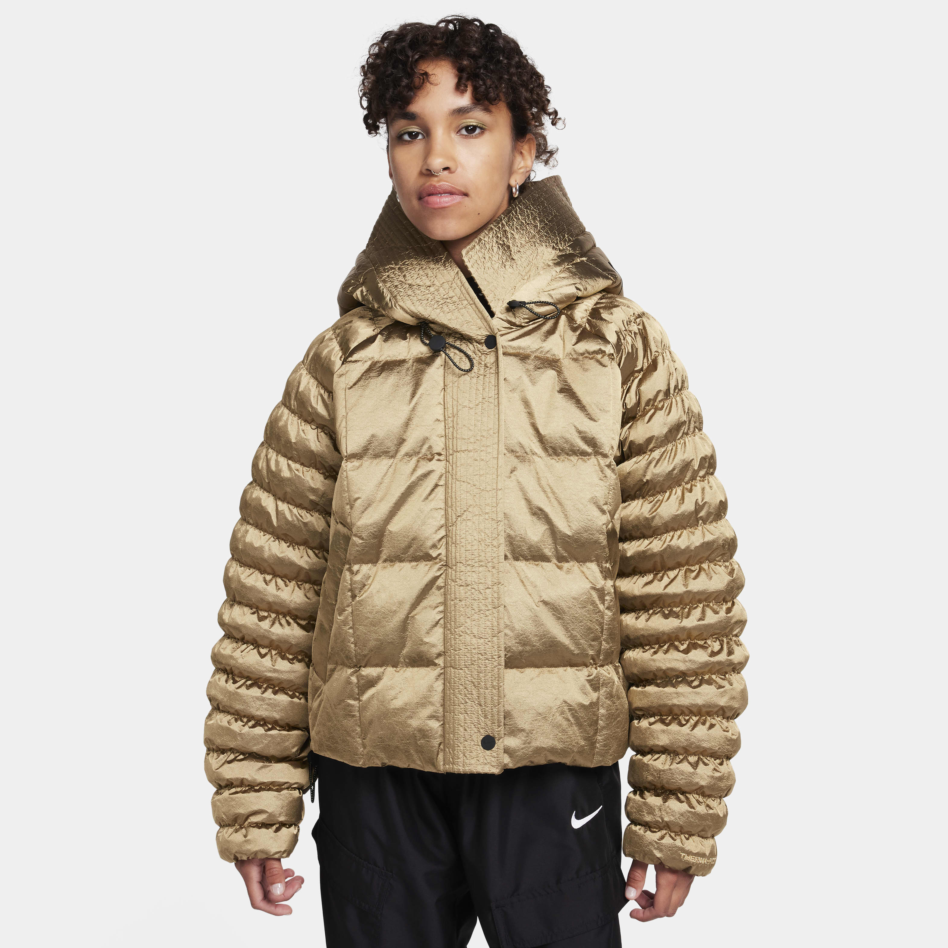 Nike Sportswear Swoosh Puffer Shine PrimaLoft® Women's Therma-FIT Oversized Hooded Jacket