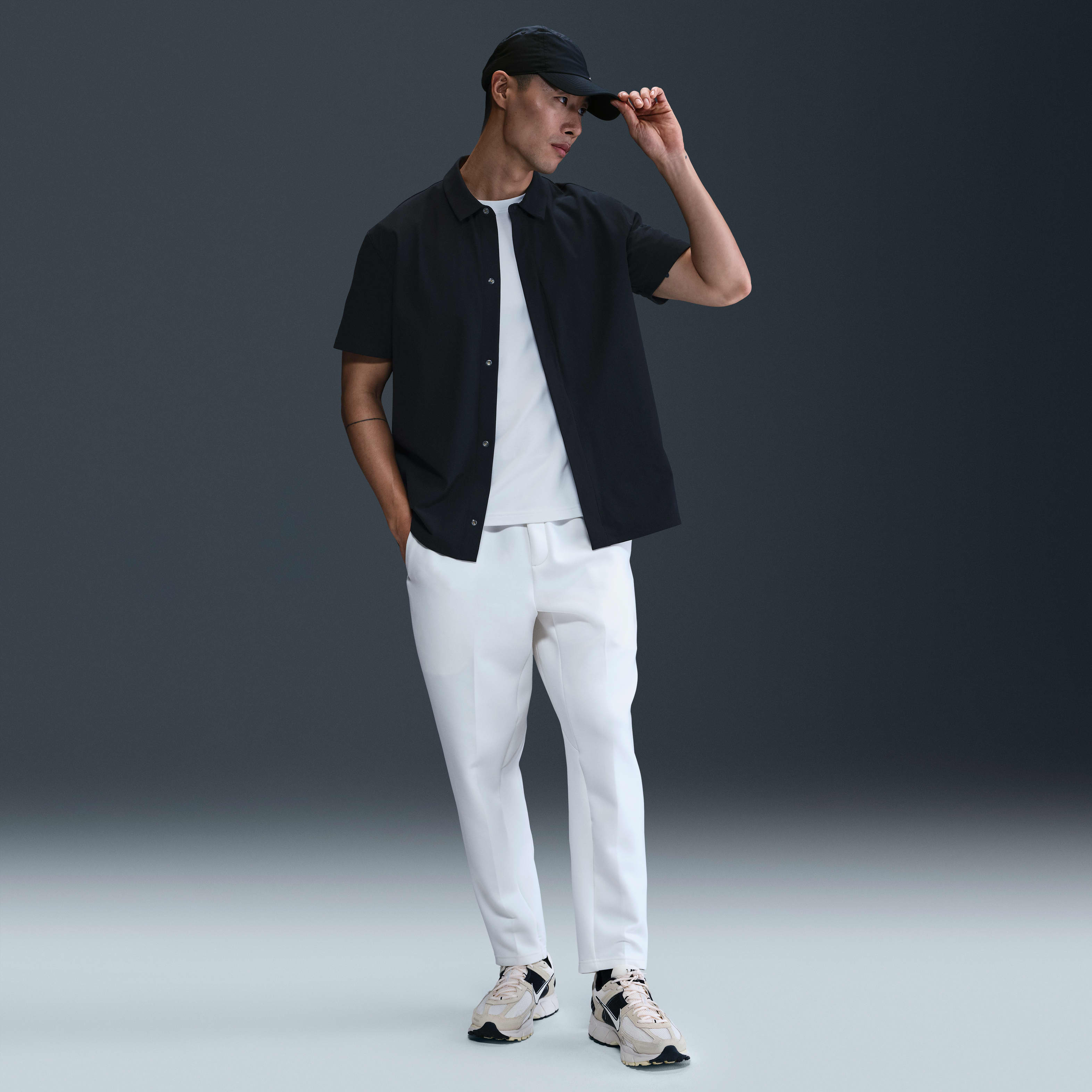 Nike 24.7 PerfectStretch Men's Dri-FIT Short-Sleeve Snap-Down Top