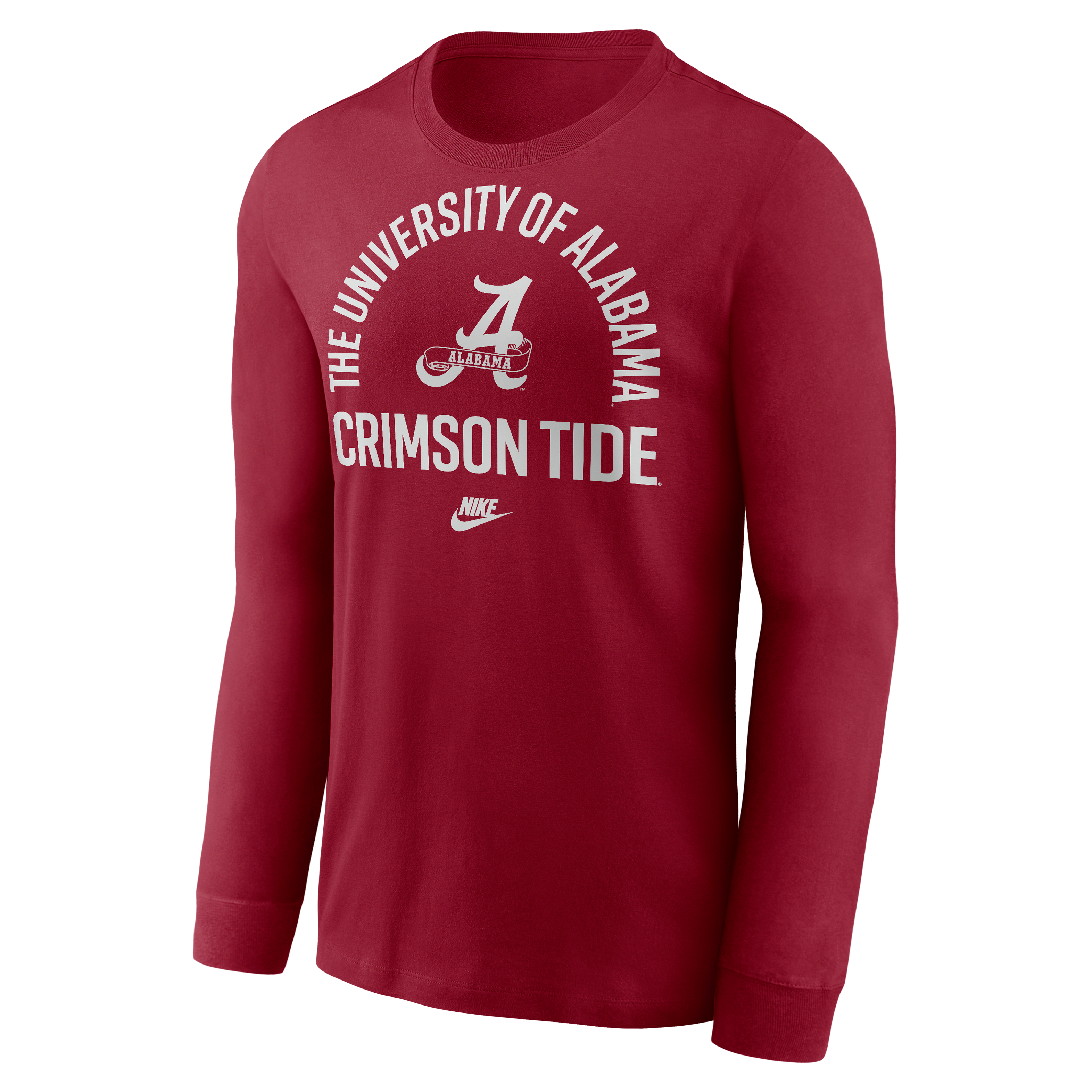 Alabama Legacy Arched Logo Men's Nike College Long-Sleeve T-Shirt