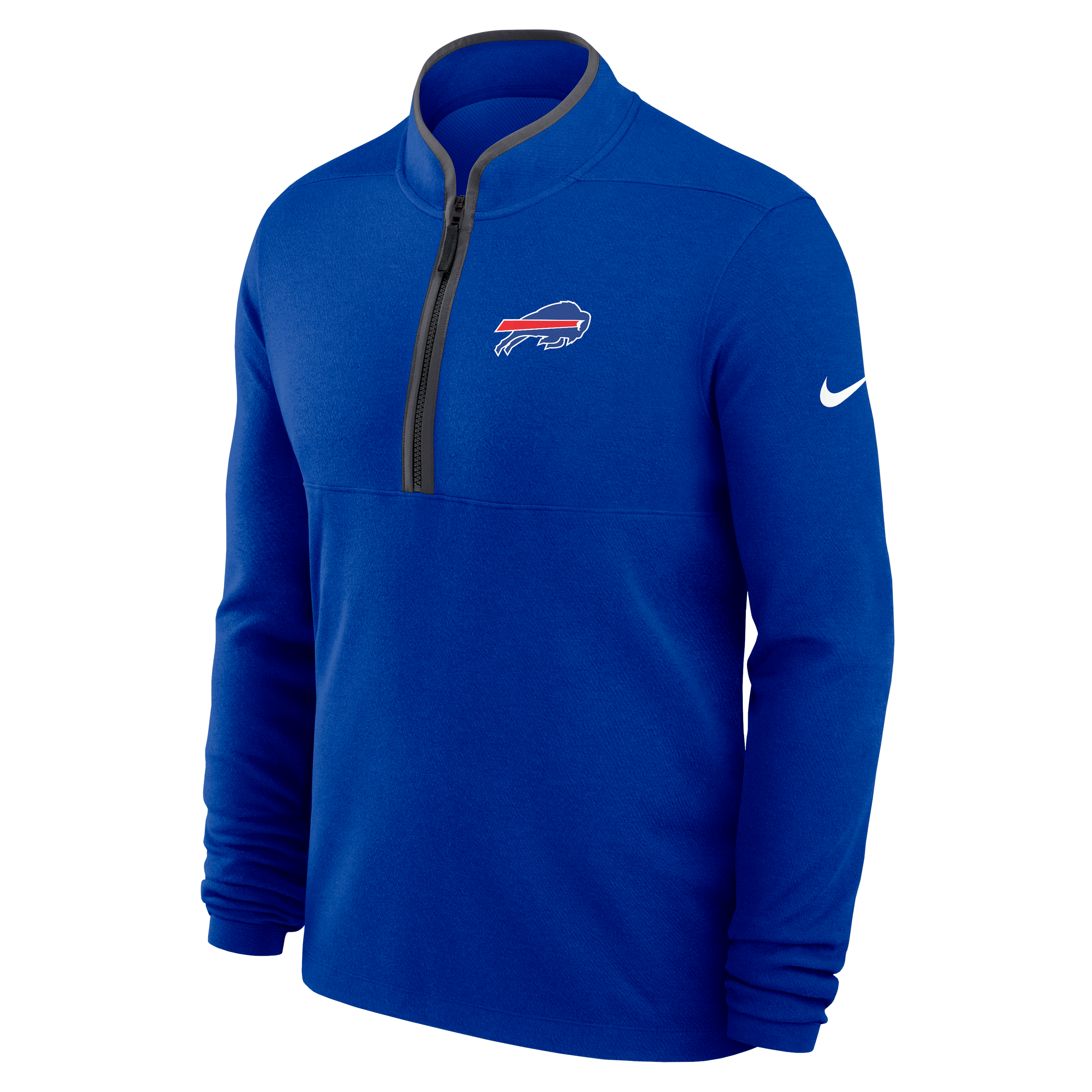 Buffalo Bills Logo Victory Men's Nike Dri-FIT NFL 1/2-Zip Long-Sleeve Top