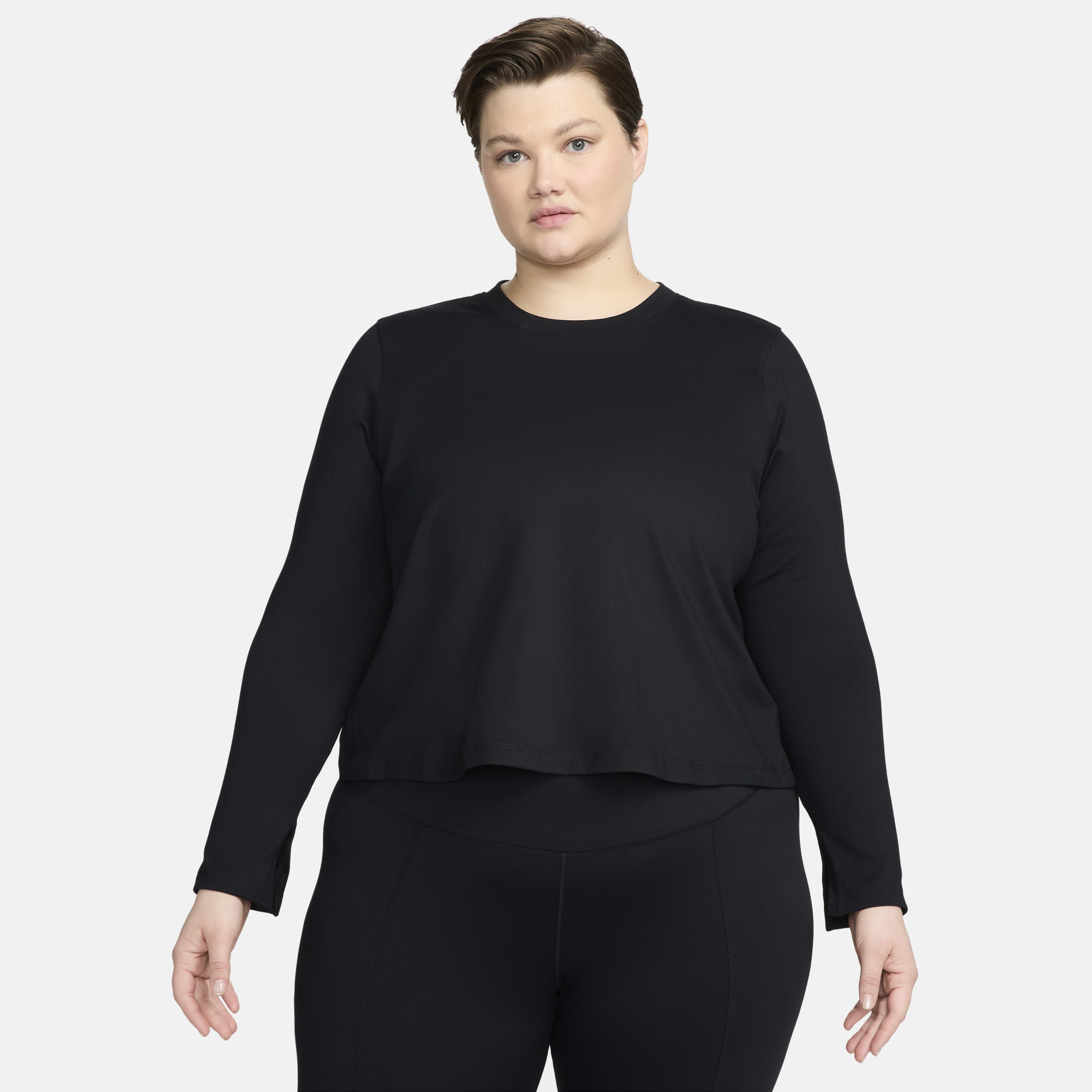 Nike One Fitted Women's Dri-FIT Long-Sleeve Top (Plus Size)