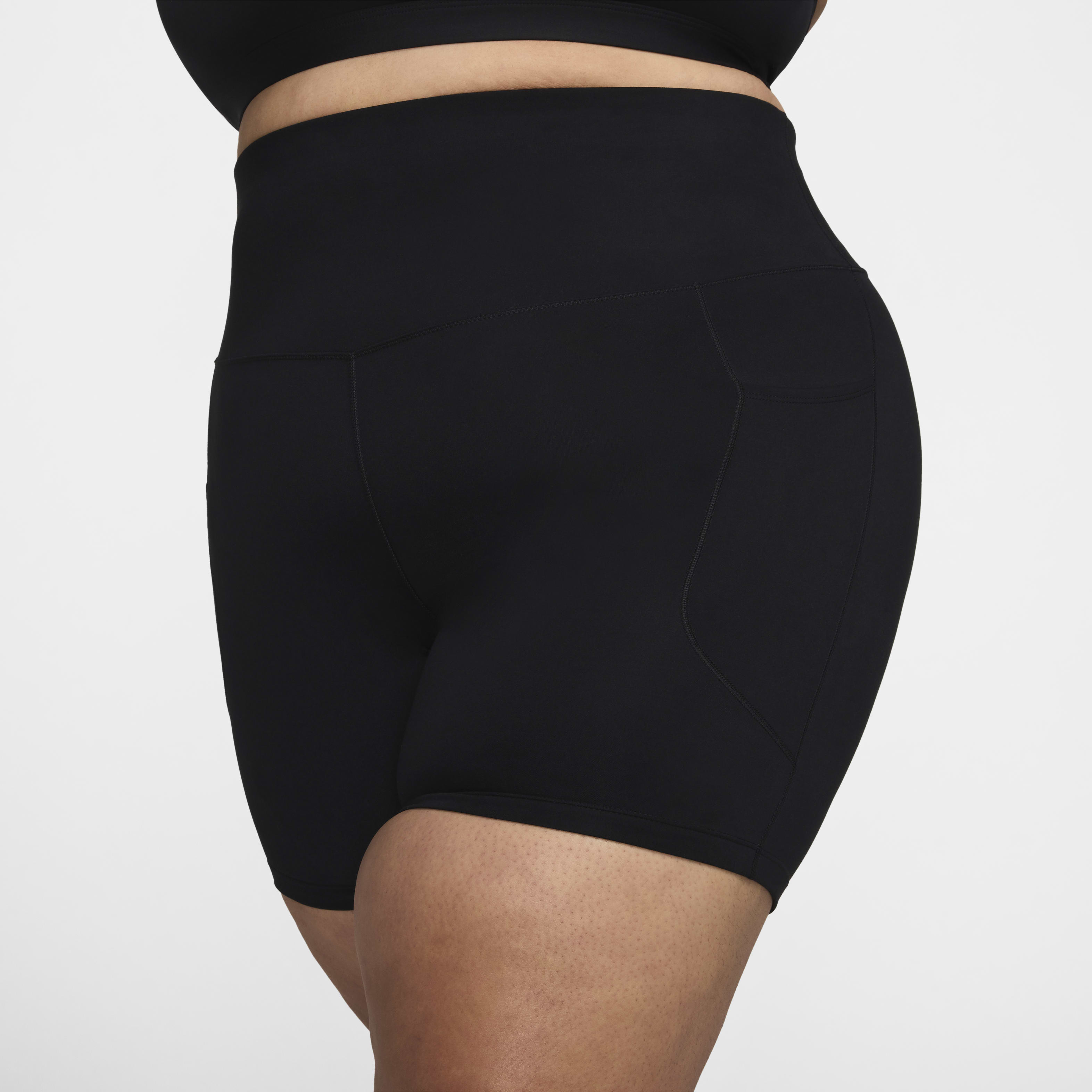 Nike One Women's High-Waisted 8" Biker Shorts with Pockets (Plus Size)