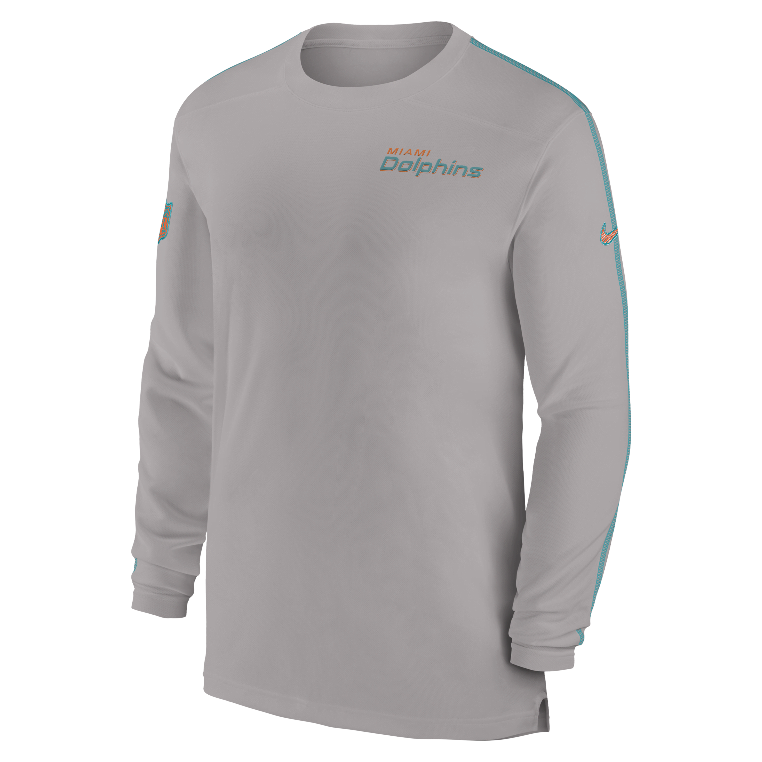 Miami Dolphins Sideline Coach Men's Nike Dri-FIT NFL Long-Sleeve Top