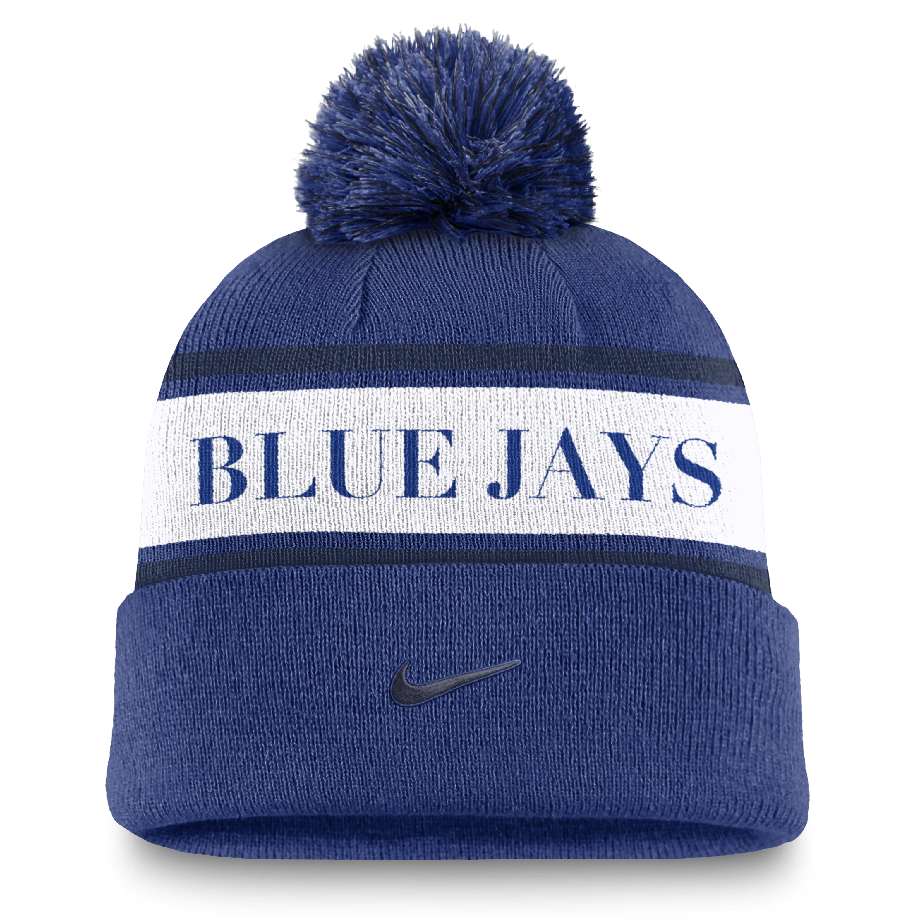 Toronto Blue Jays Peak Men's Nike MLB Cuffed Pom Beanie