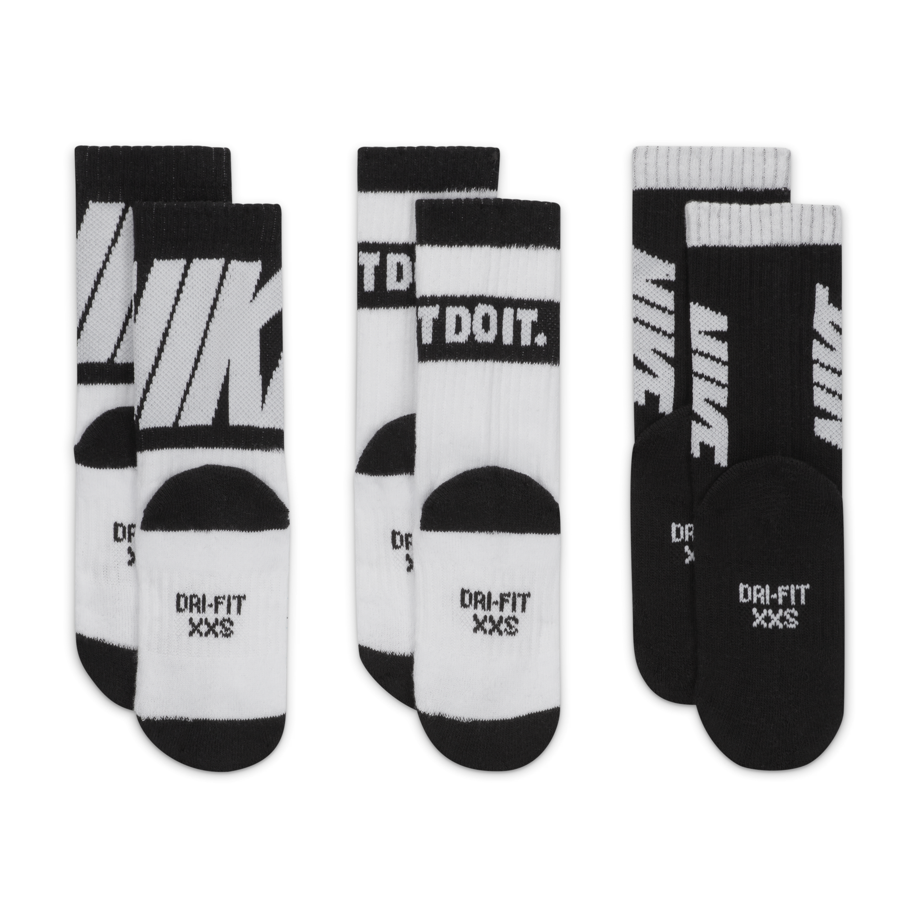 Nike Dri-FIT Sport Little Kids' Crew Socks (3 Pairs)