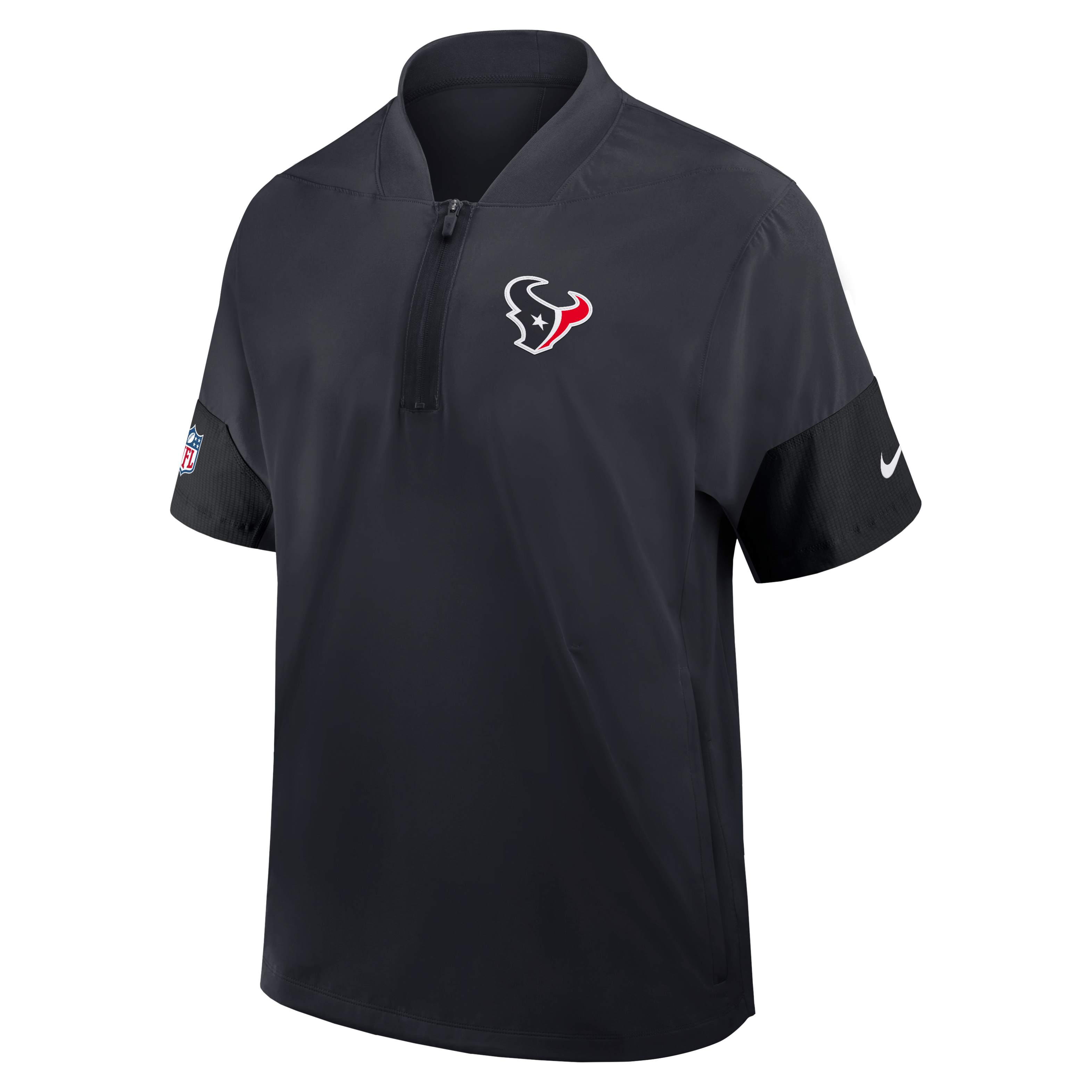 Houston Texans Sideline Coach Men's Nike NFL 1/2-Zip Short-Sleeve Jacket