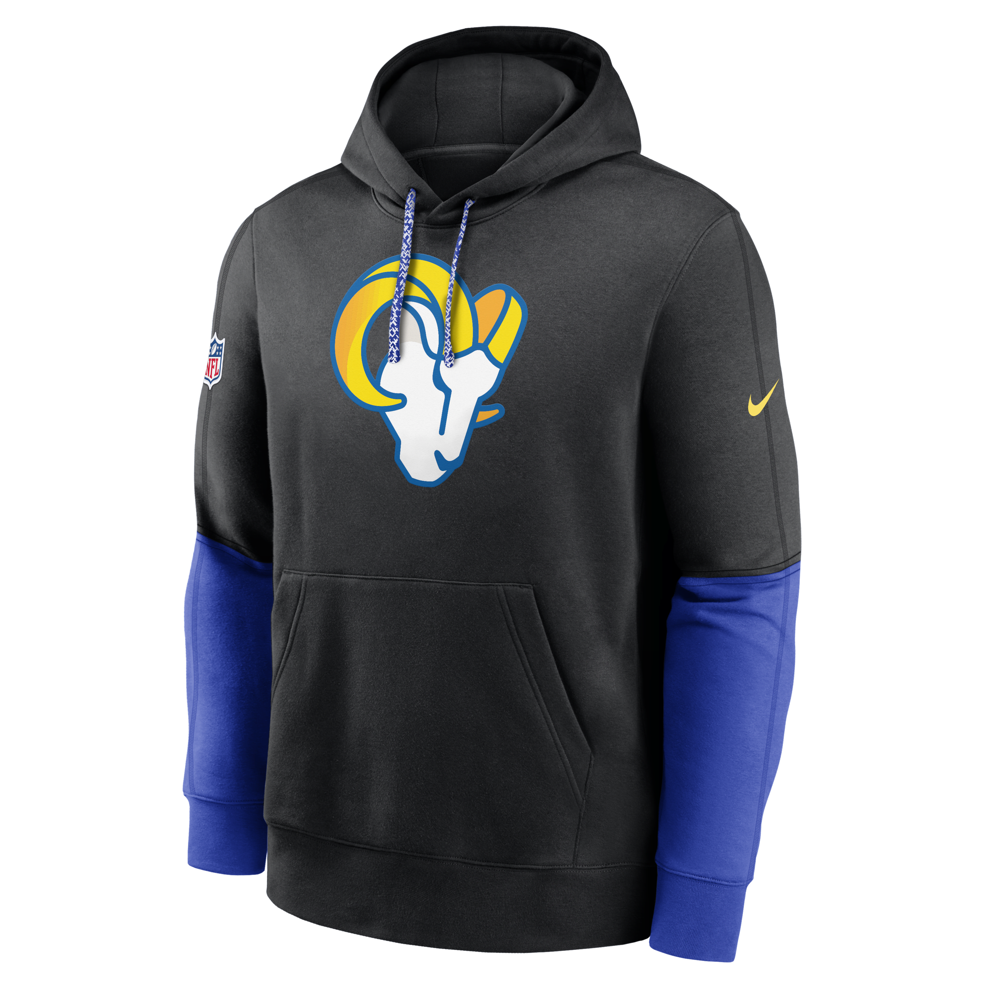 Los Angeles Rams Sideline Team Issue Club Men's Nike NFL Pullover Hoodie