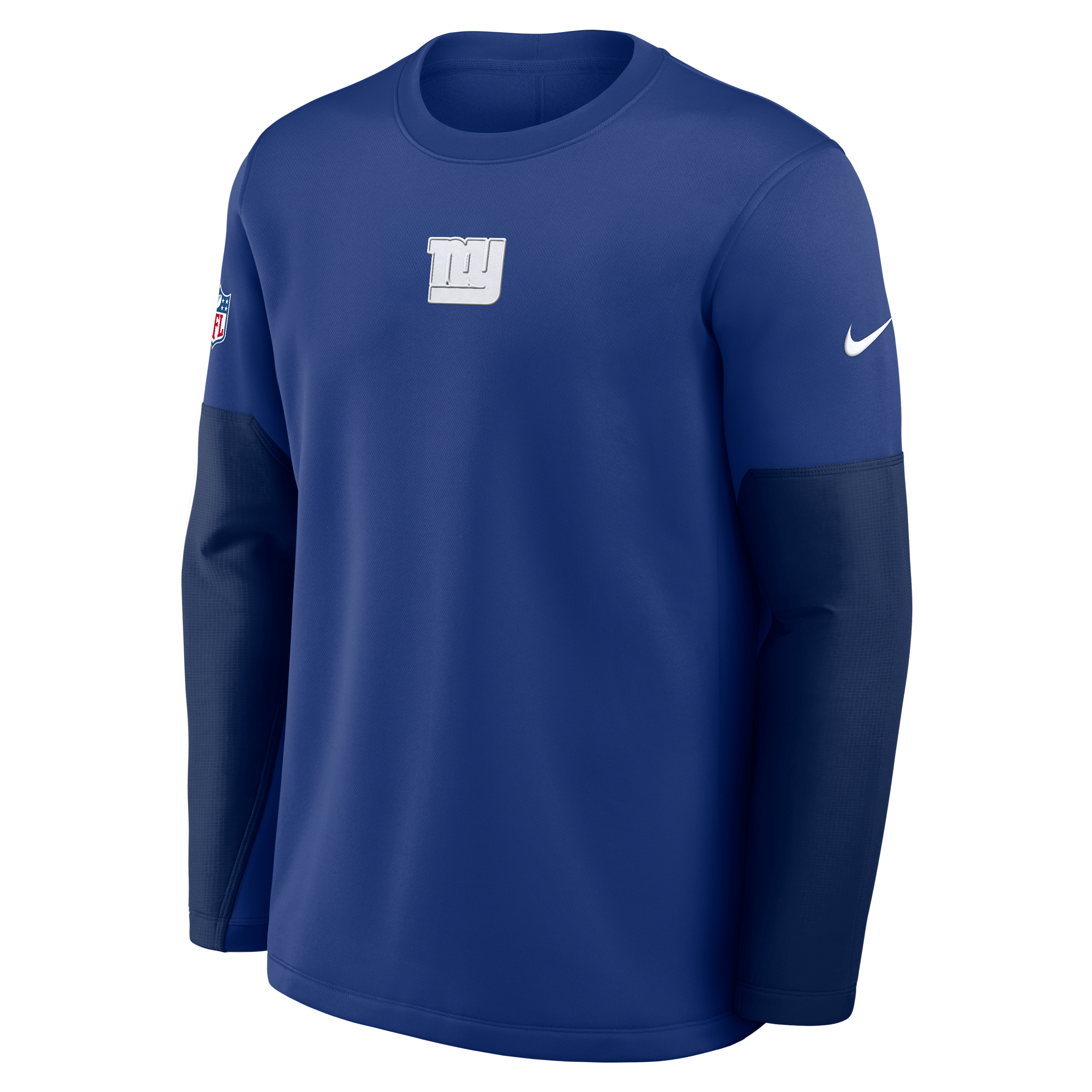 New York Giants Scripted To Win Sideline Coach Men's Nike Therma-FIT NFL Long-Sleeve T-Shirt