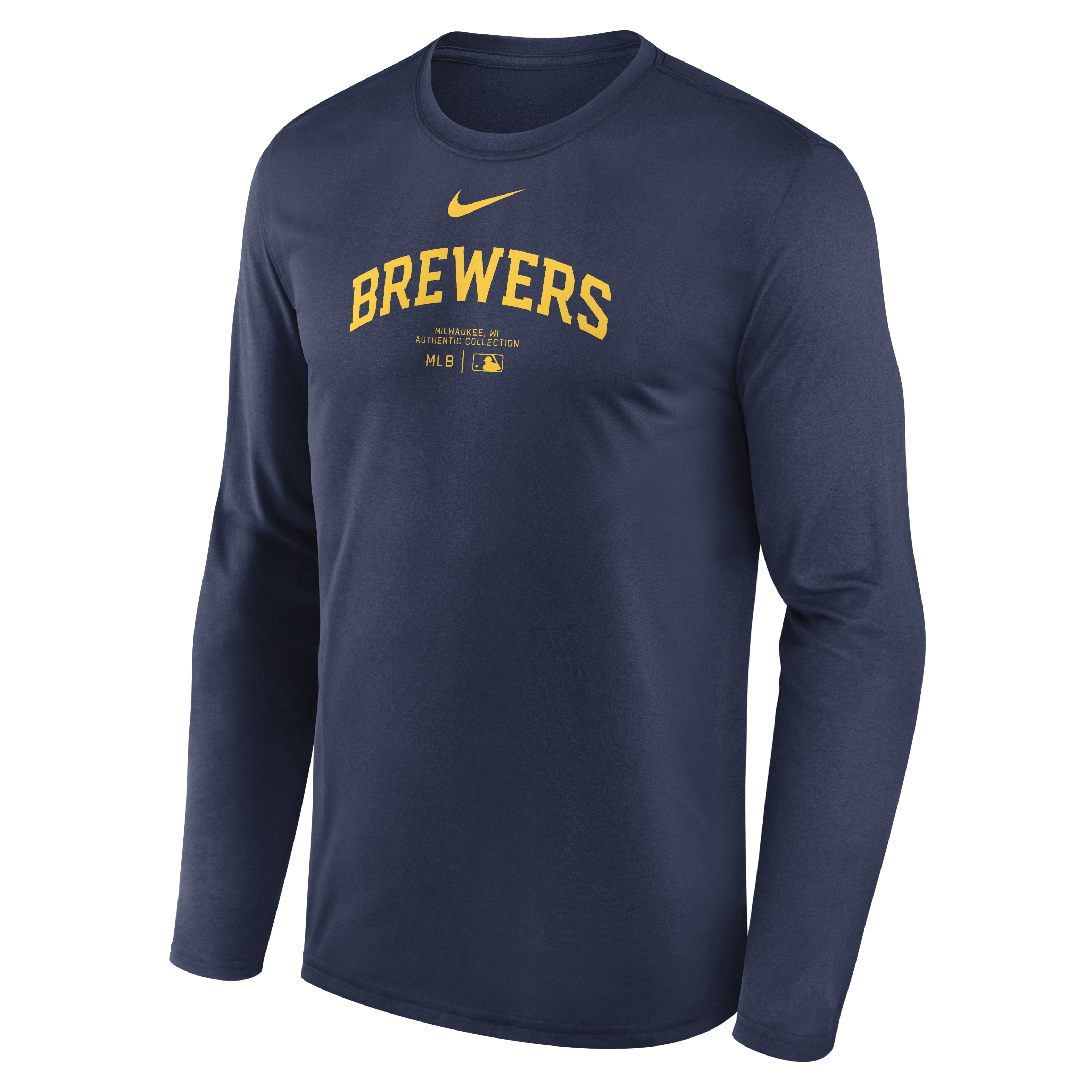 Milwaukee Brewers Authentic Collection Practice Men's Nike Dri-FIT MLB Long-Sleeve T-Shirt