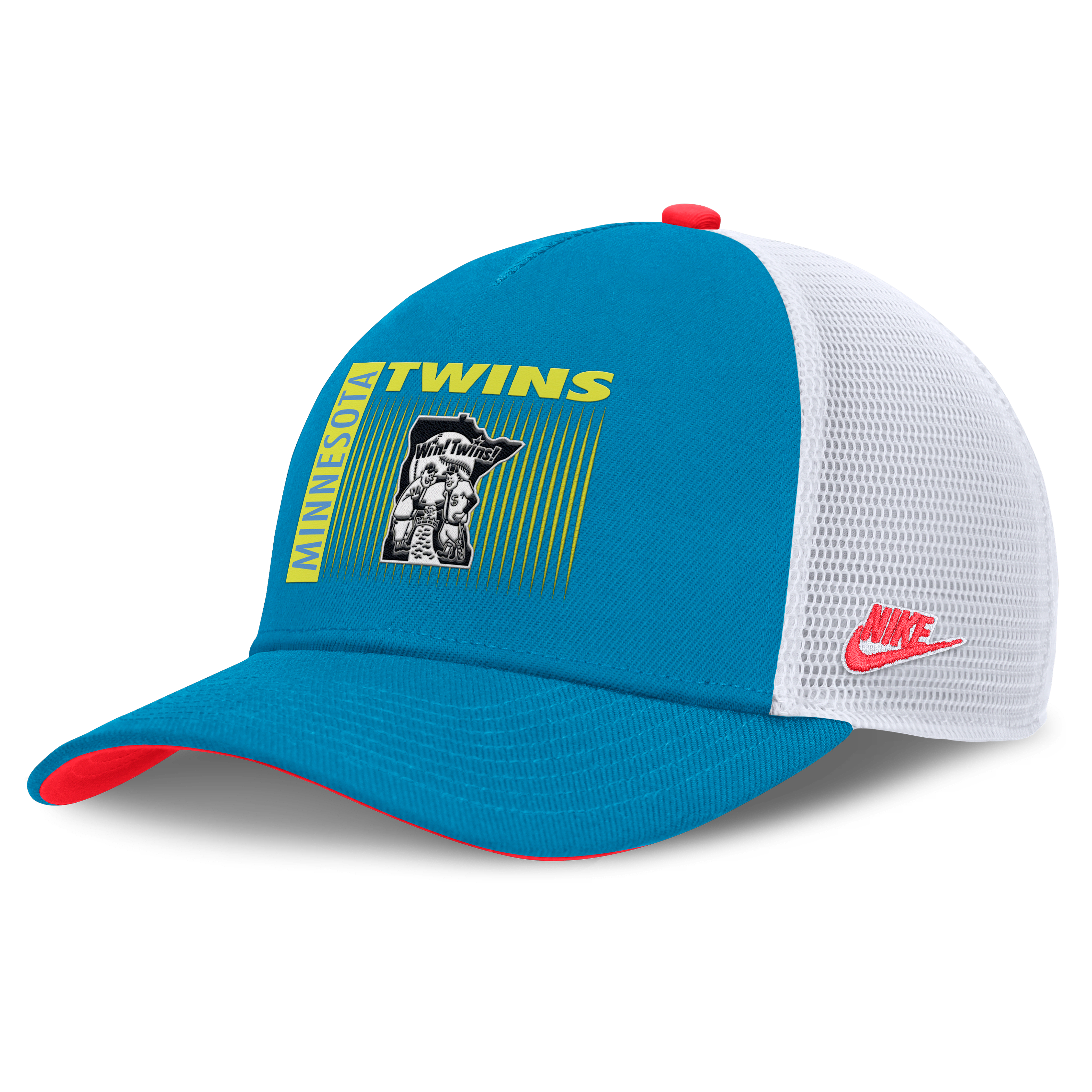 Minnesota Twins Neon 90s Rise Men's Nike Dri-FIT MLB Trucker Adjustable Hat