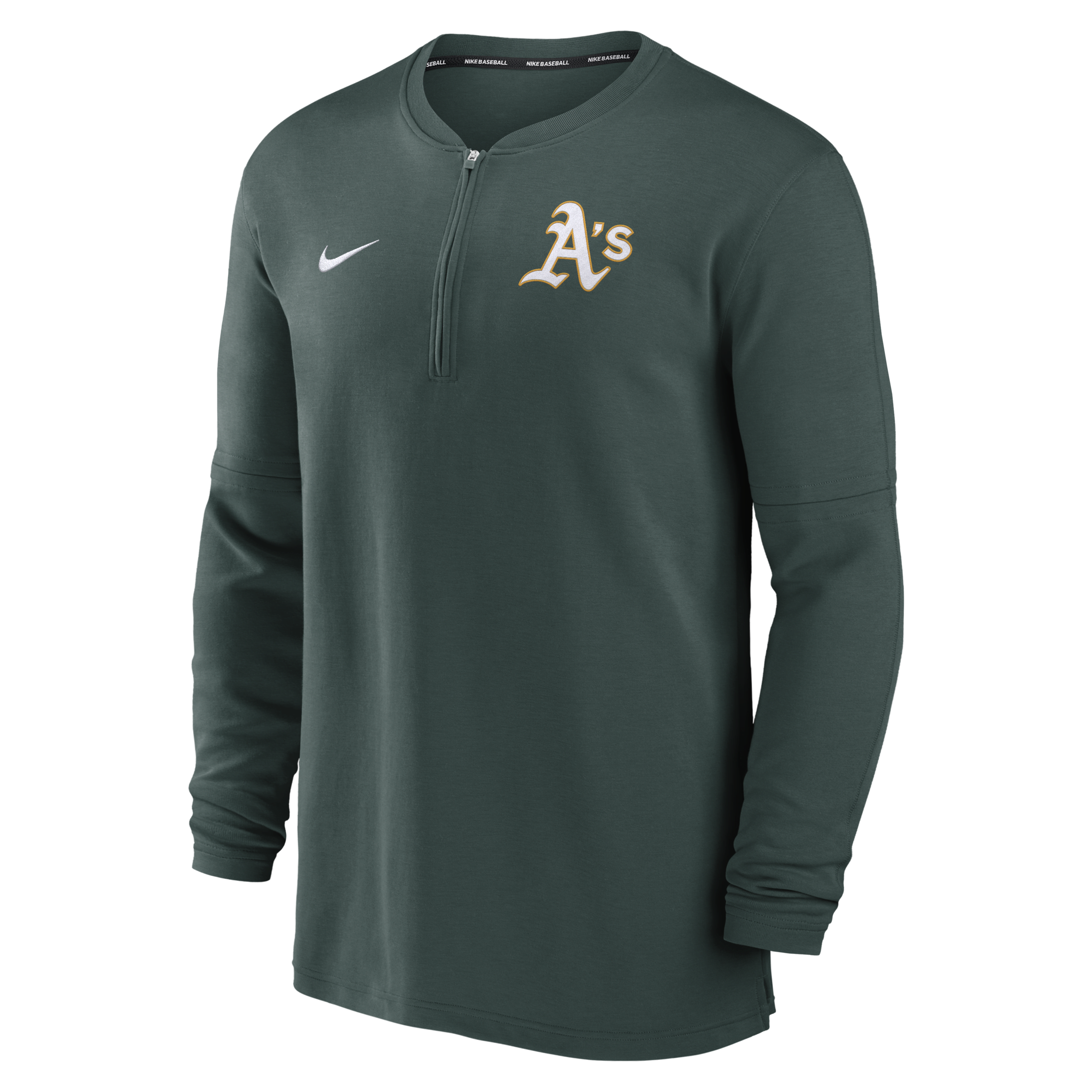 Oakland Athletics Authentic Collection Game Time Men's Nike Dri-FIT MLB 1/2-Zip Long-Sleeve Top