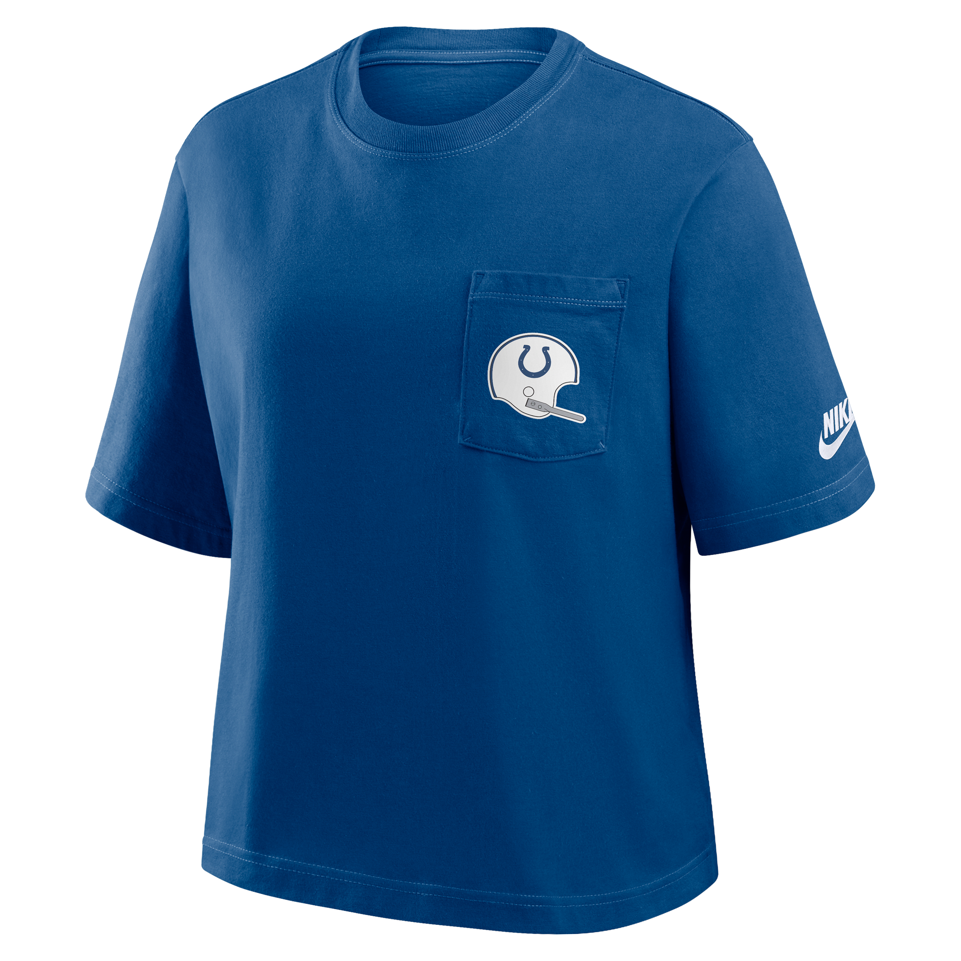 Indianapolis Colts Rewind Pocket Boxy Women's Nike NFL T-Shirt