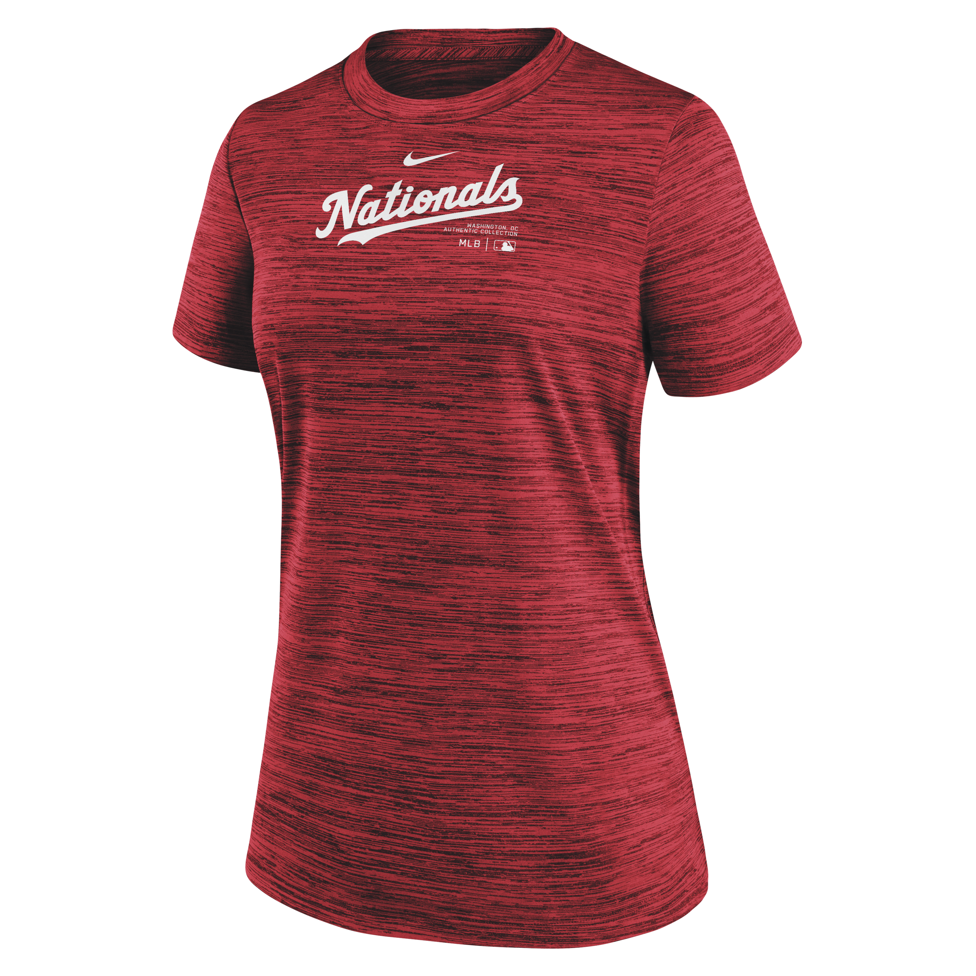 Washington Nationals Authentic Collection Practice Velocity Women's Nike Dri-FIT MLB T-Shirt