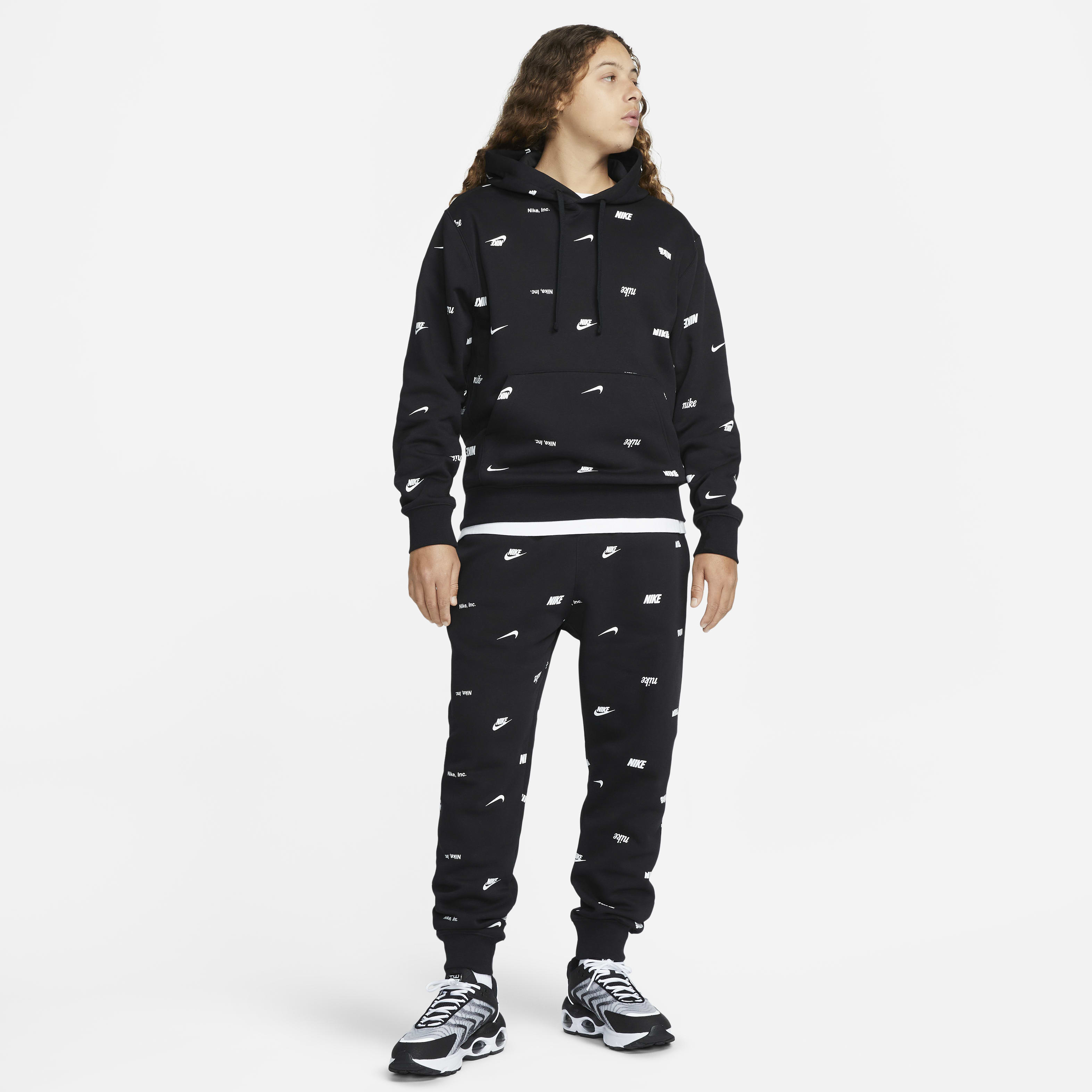 Nike Club Fleece Men's Allover Print Pullover Hoodie