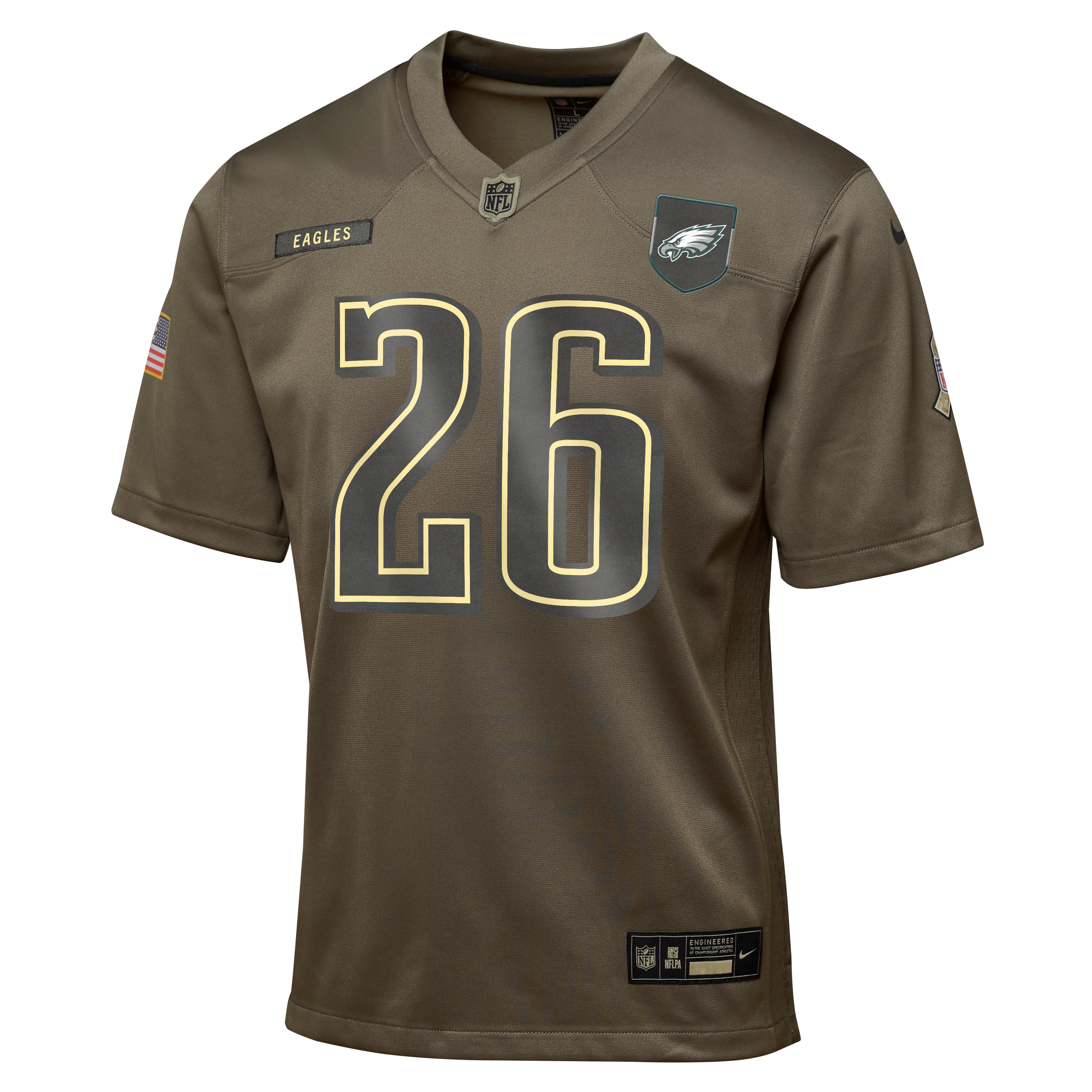 Saquon Barkley Philadelphia Eagles Salute to Service Big Kids’ Nike NFL Game Jersey