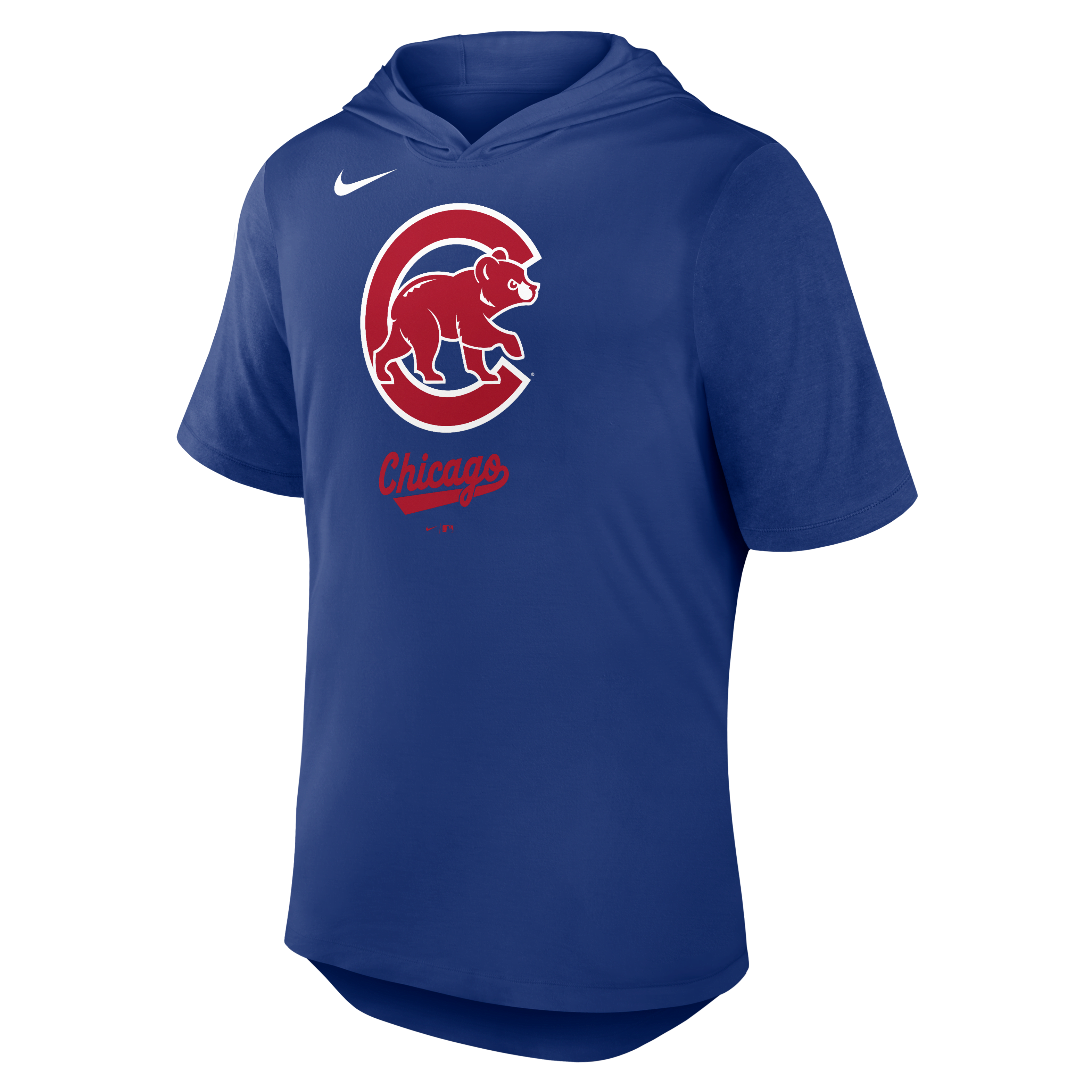 Chicago Cubs Logo Men's Nike Dri-FIT MLB Hooded T-Shirt