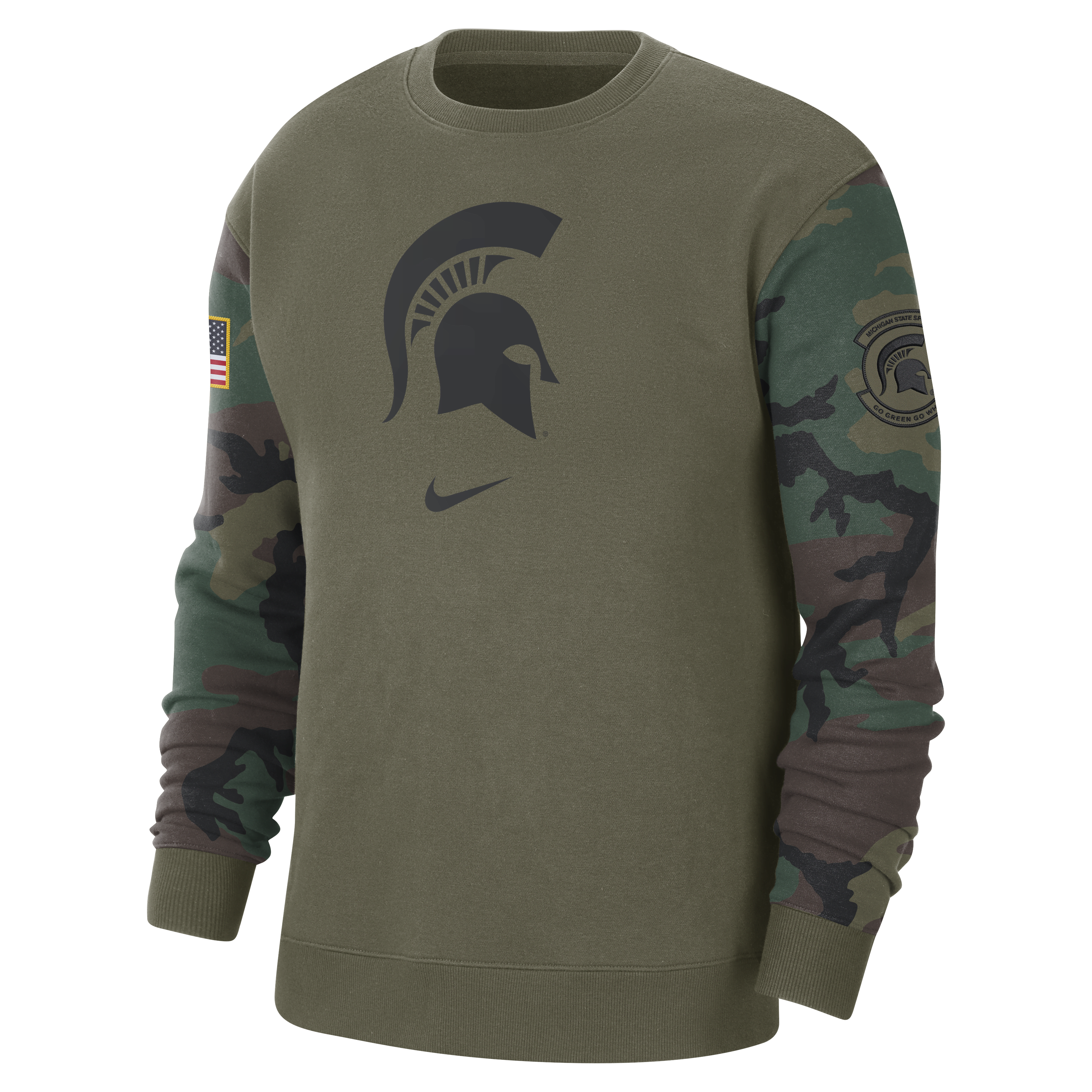 Michigan State Club Fleece Men's Nike College Crew-Neck Sweatshirt