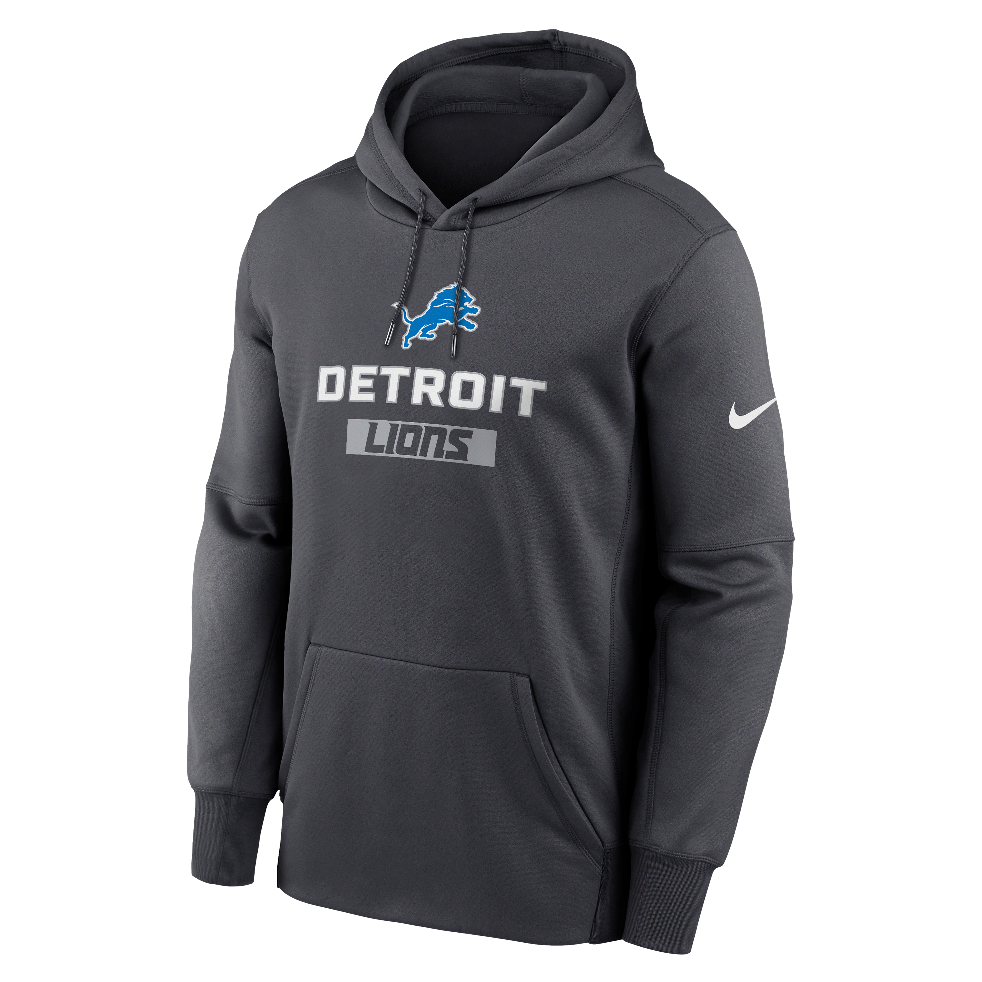 Detroit Lions Toss Sweep Men’s Nike Therma NFL Pullover Hoodie