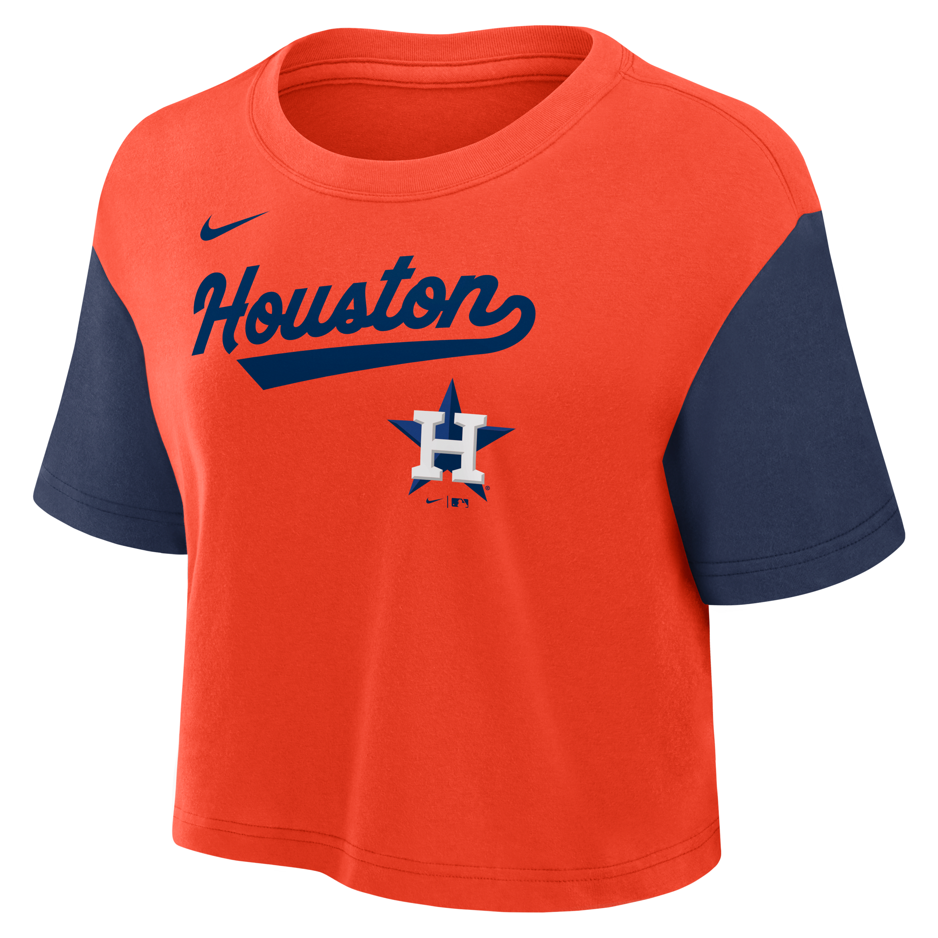 Houston Astros Script Women's Nike Dri-FIT MLB Cropped T-Shirt