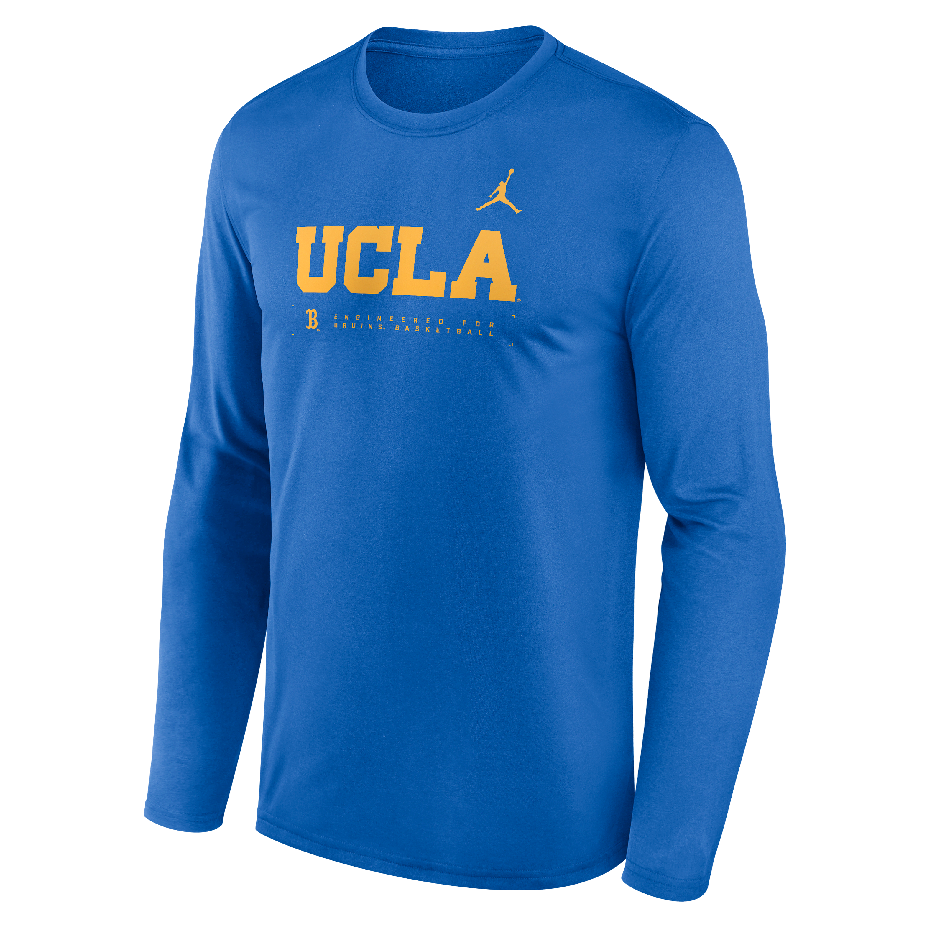 UCLA Courtside Basketball Shootaround Legend Men's Jordan Brand Dri-FIT College Long-Sleeve T-Shirt
