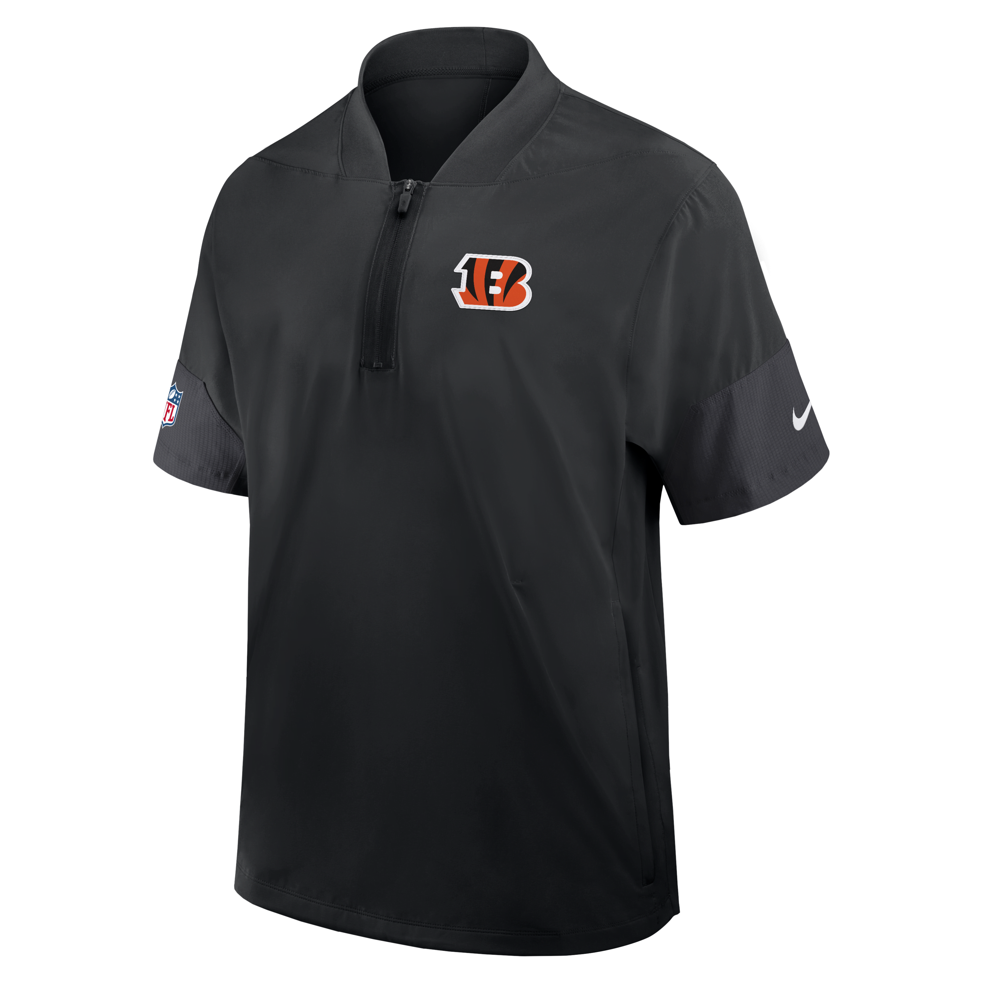 Cincinnati Bengals Sideline Coach Men's Nike NFL 1/2-Zip Short-Sleeve Jacket