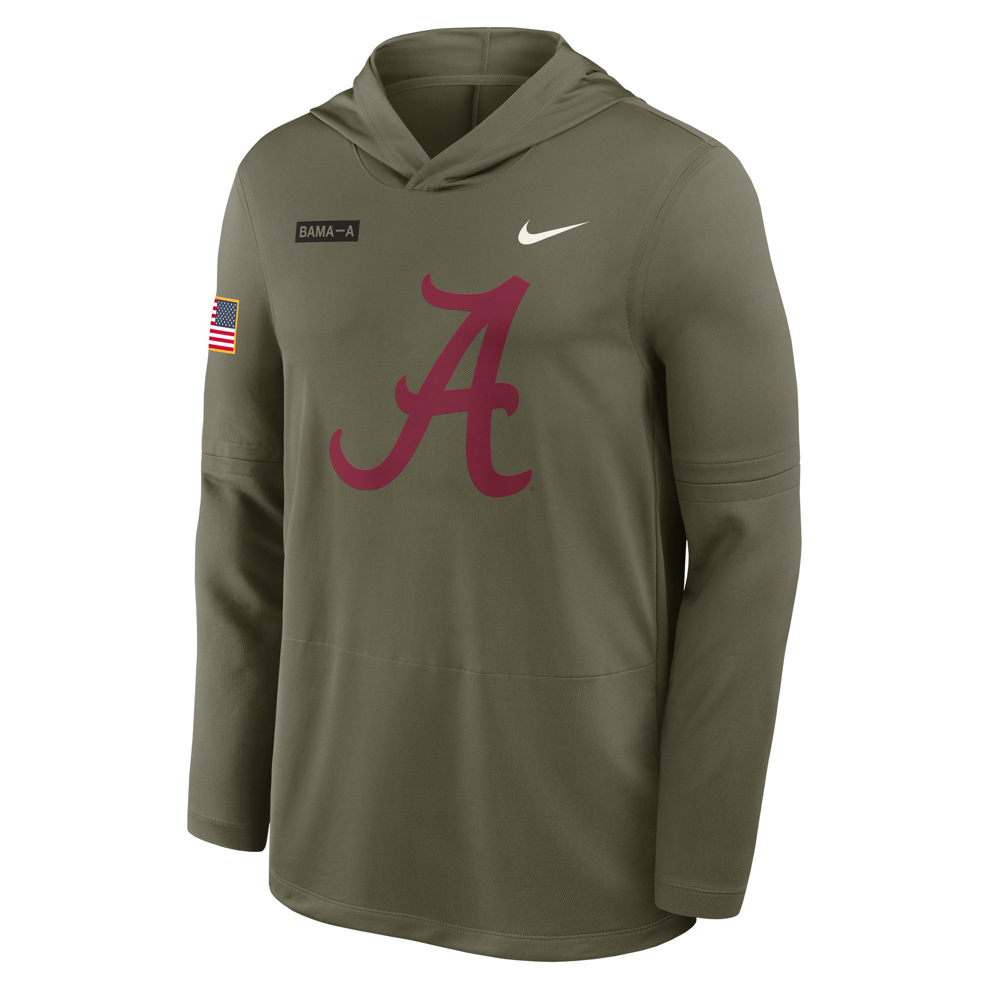 Alabama 2025 Military Appreciation Men's Nike Dri-FIT College Long-Sleeve Hooded Top