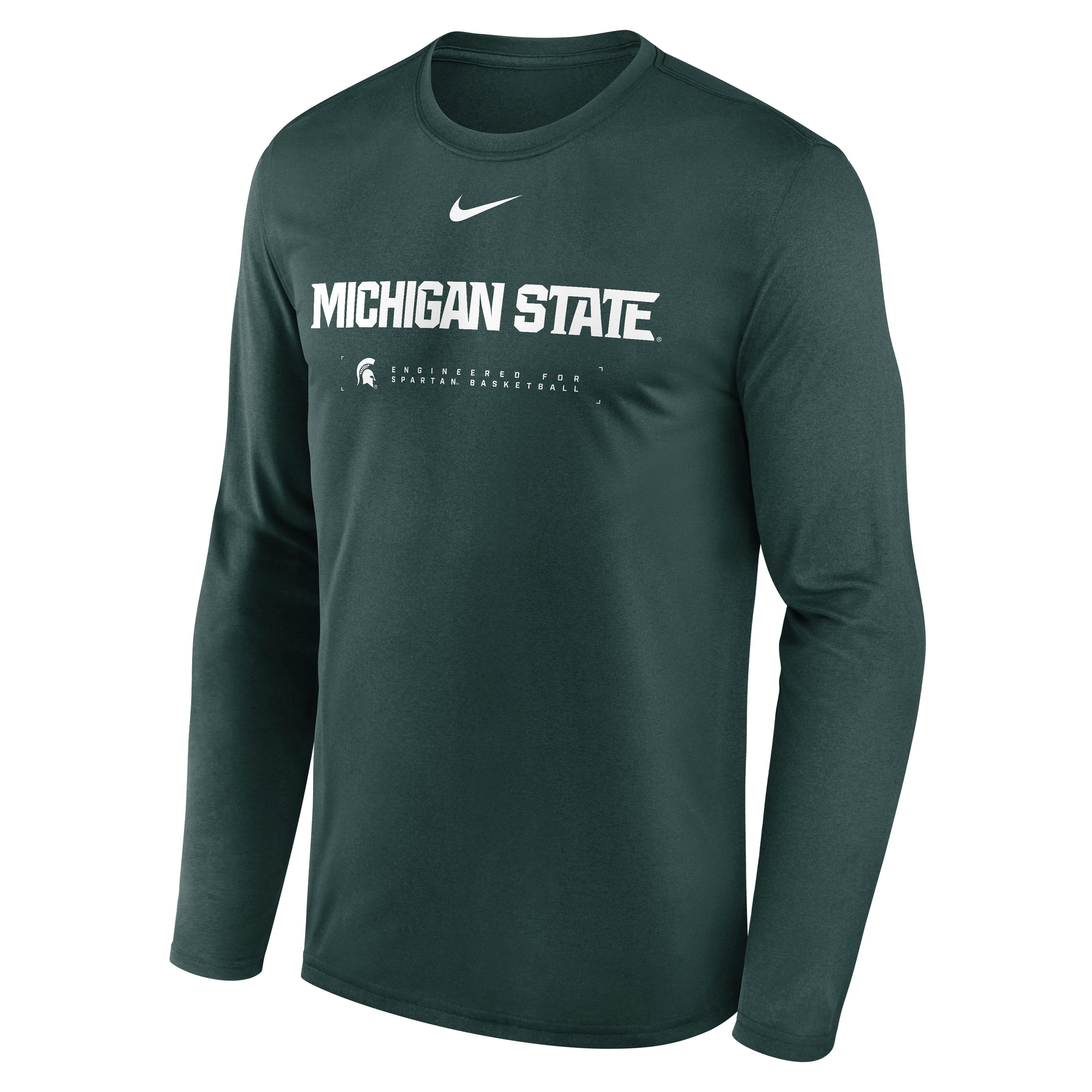 Michigan State Courtside Basketball Shootaround Legend Men's Nike Dri-FIT College Long-Sleeve T-Shirt