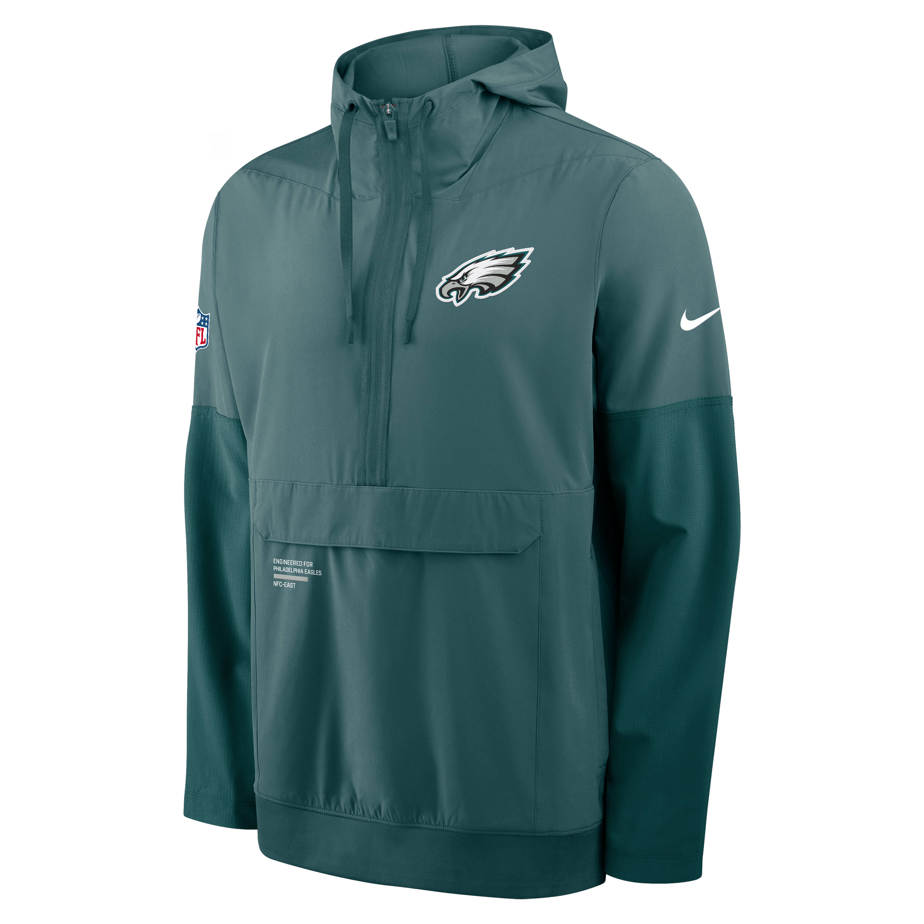 Philadelphia Eagles Well Rounded Anorak Men's Nike NFL 1/2-Zip Hooded Jacket