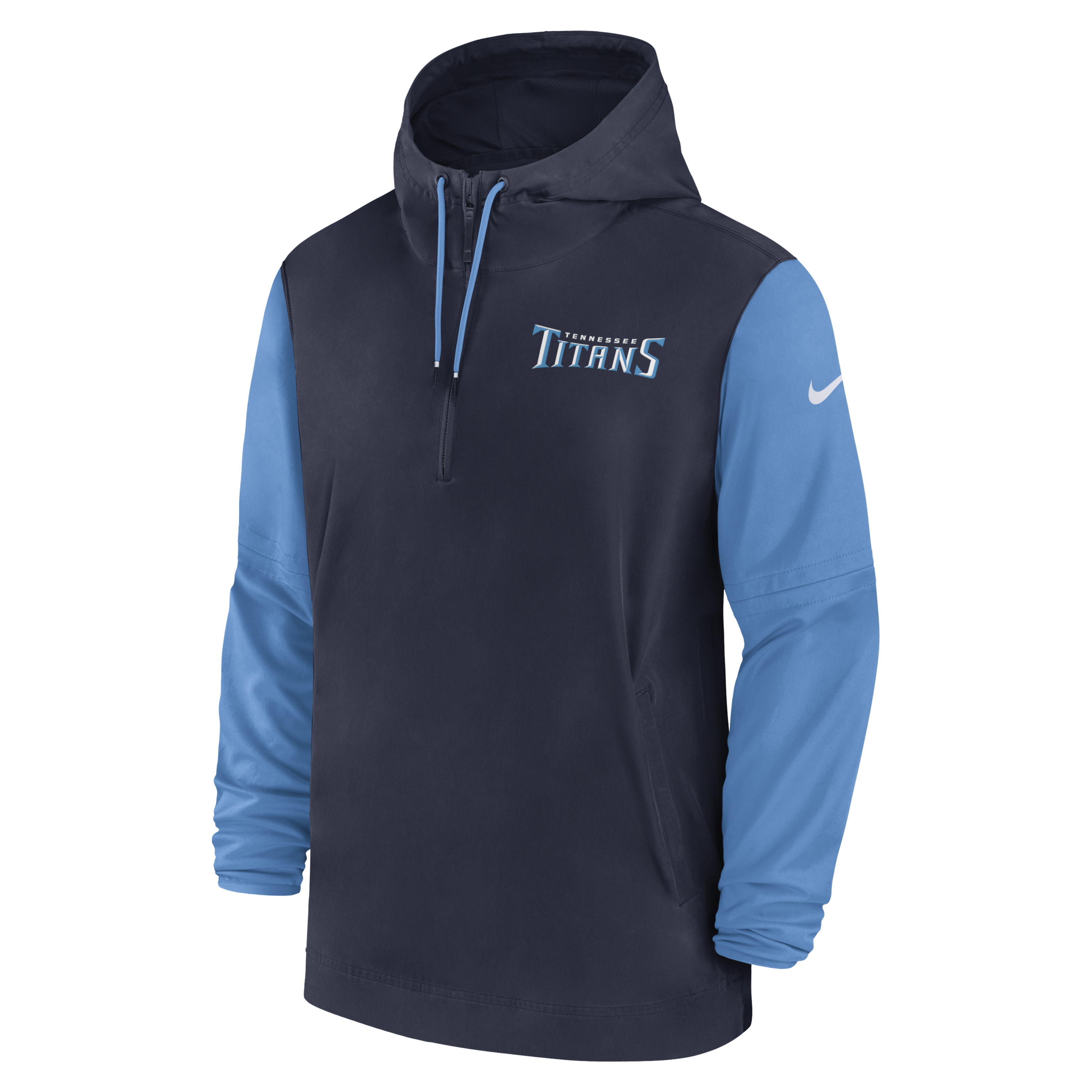 Tennessee Titans Sideline Pre-Game Player Men's Nike NFL 1/2-Zip Hooded Jacket