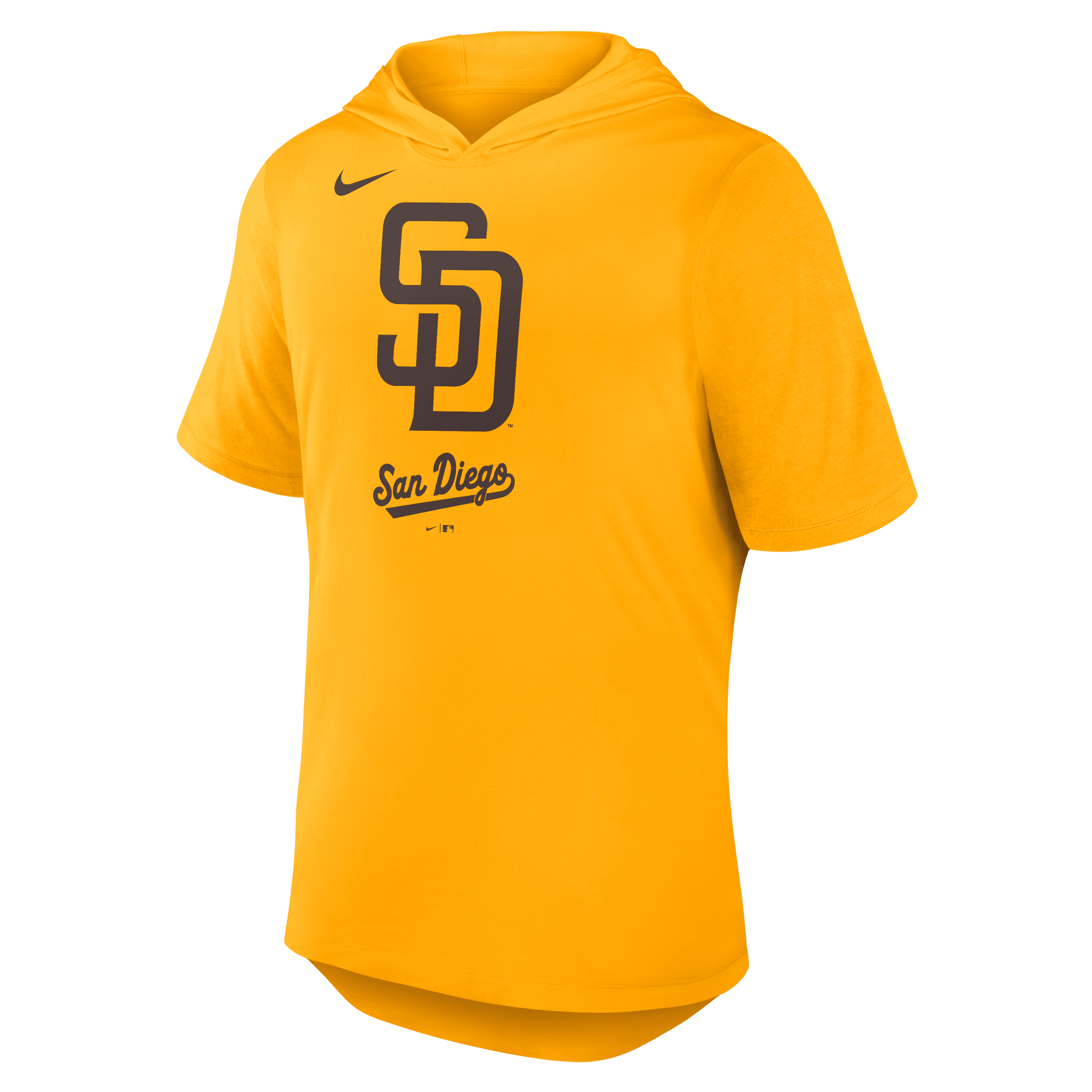 San Diego Padres Logo Men's Nike Dri-FIT MLB Hooded T-Shirt
