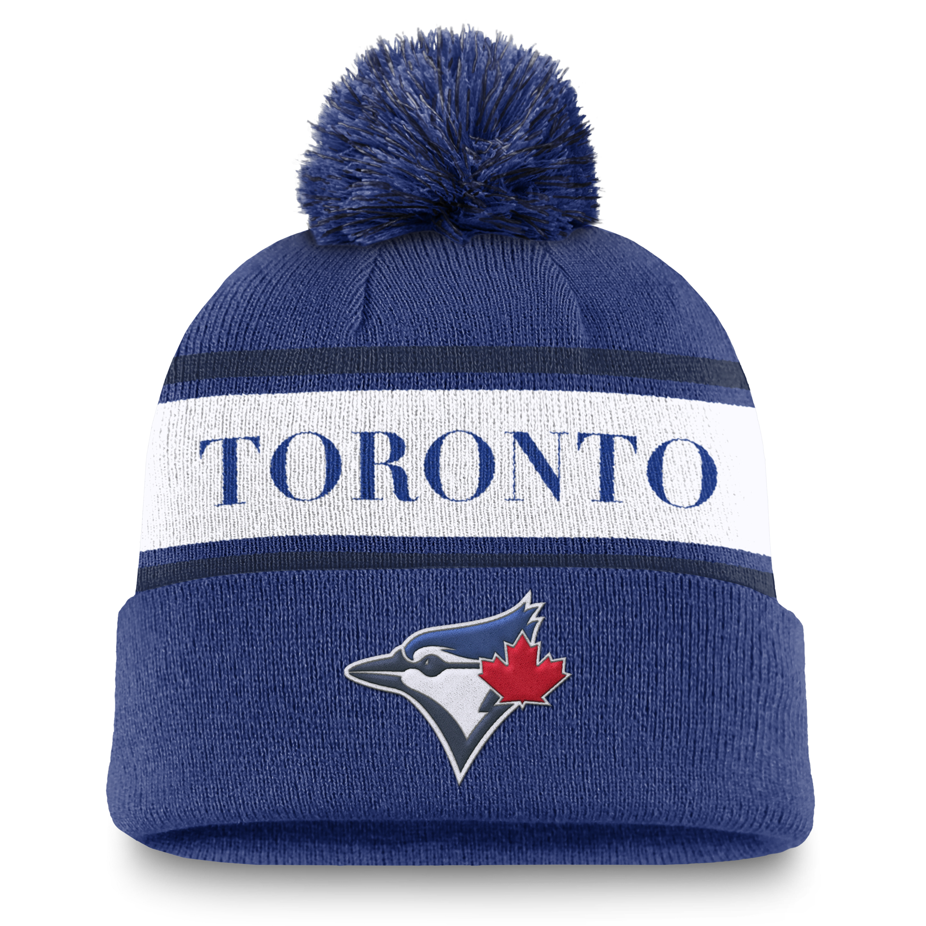 Toronto Blue Jays Peak Men's Nike MLB Cuffed Pom Beanie