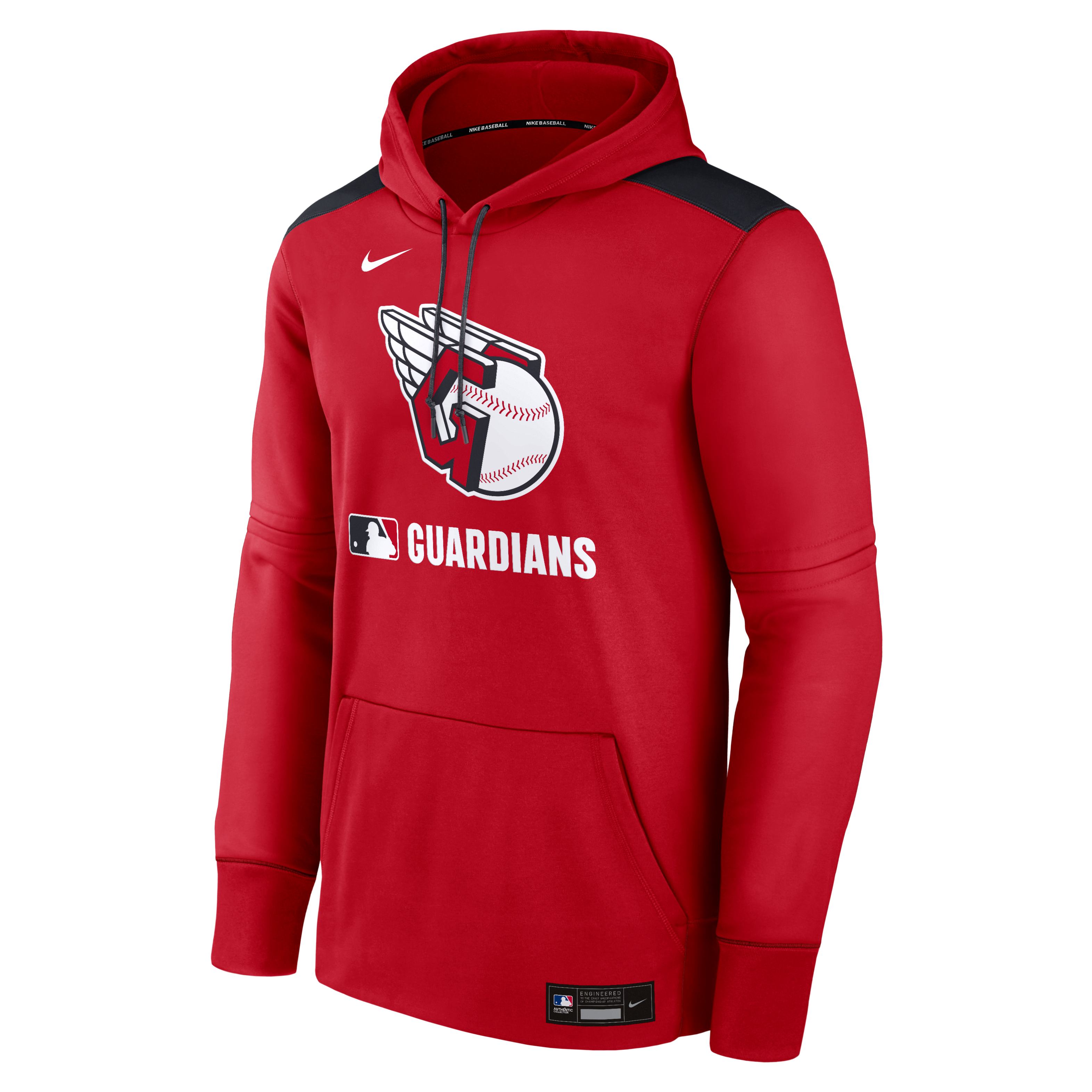 Cleveland Guardians Authentic Collection Men's Nike Therma MLB Pullover Hoodie