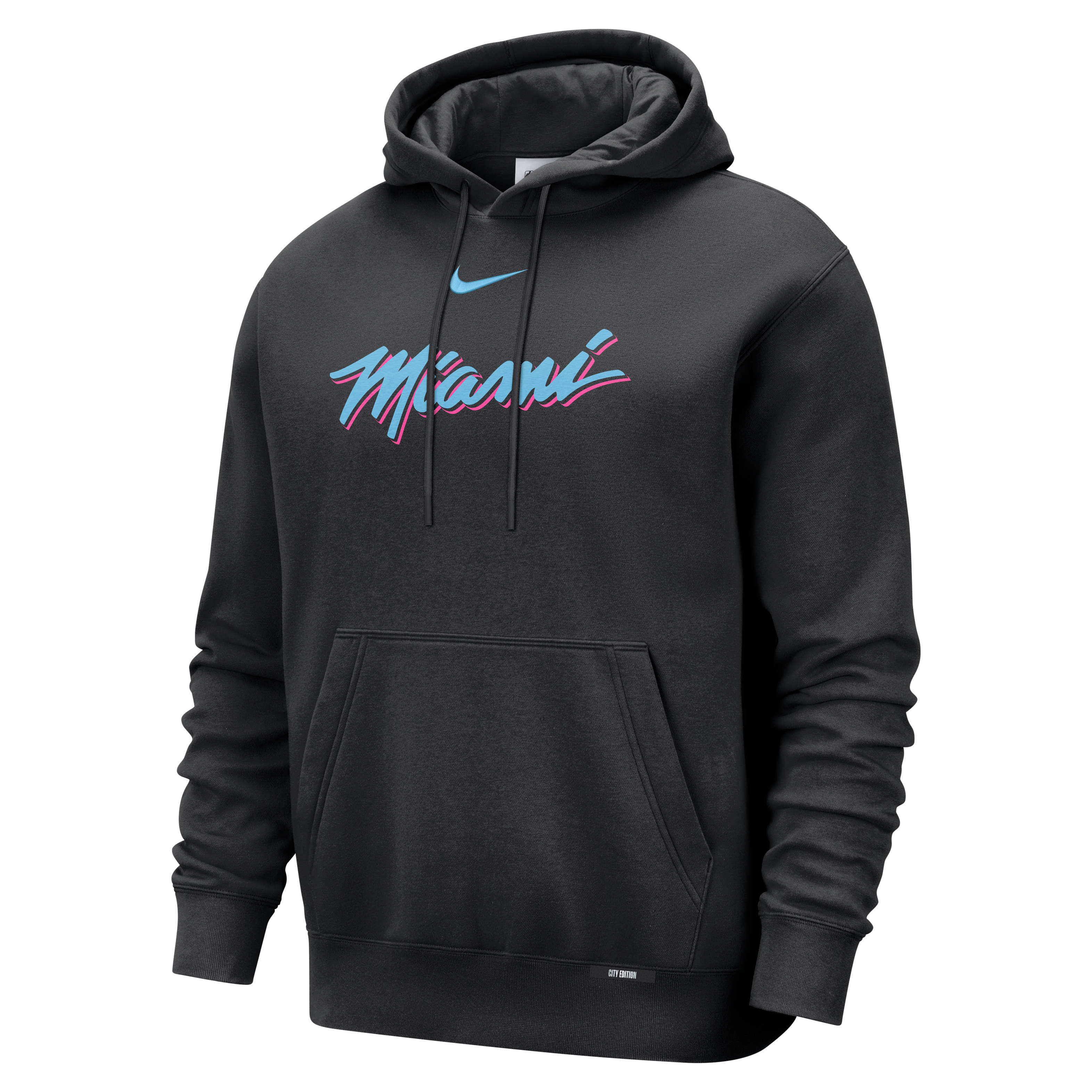 Miami Heat City Edition Men's Nike Basketball Club Pull-Over Hoodie