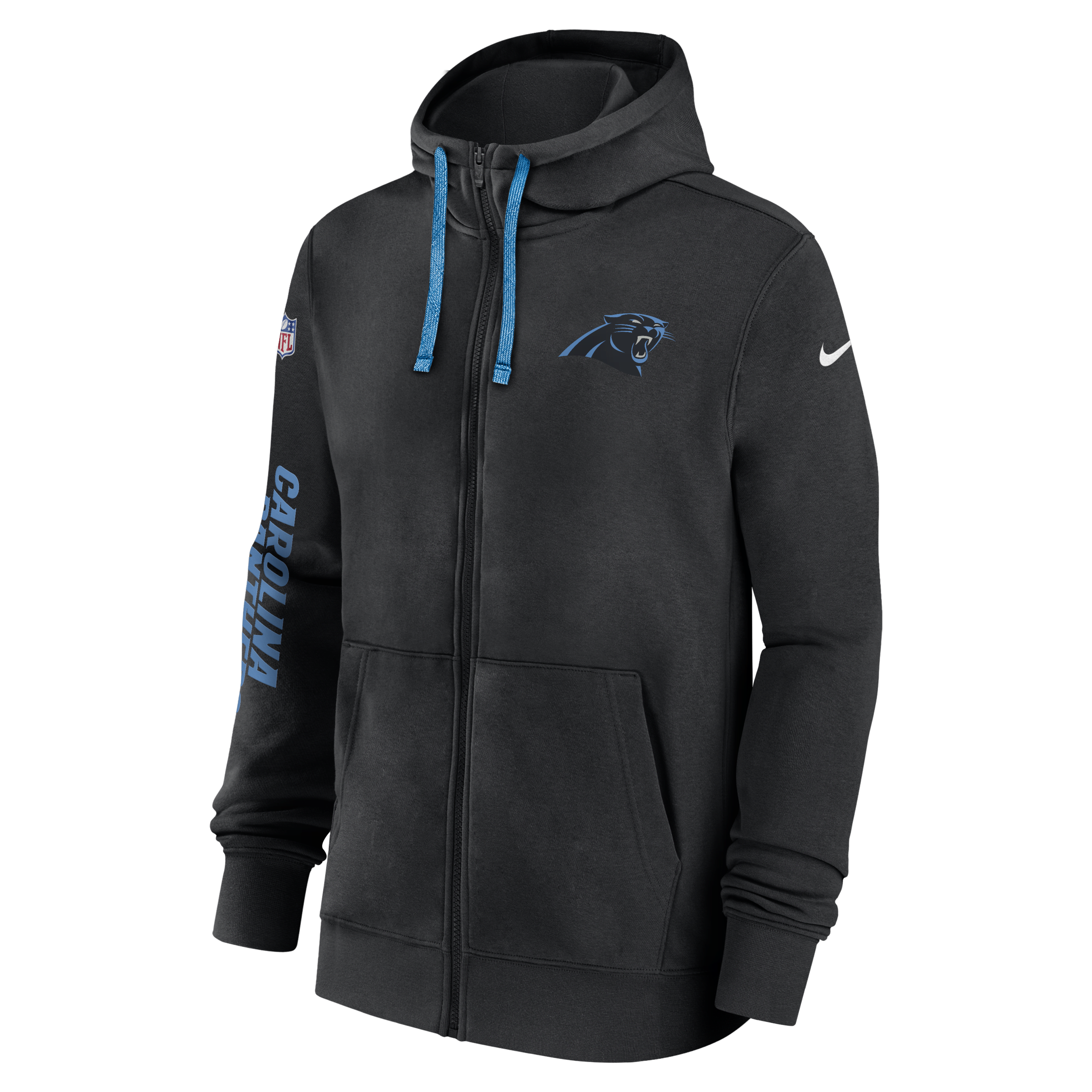 Carolina Panthers Sideline Team Issue Club Men's Nike Full Zip Hoodie