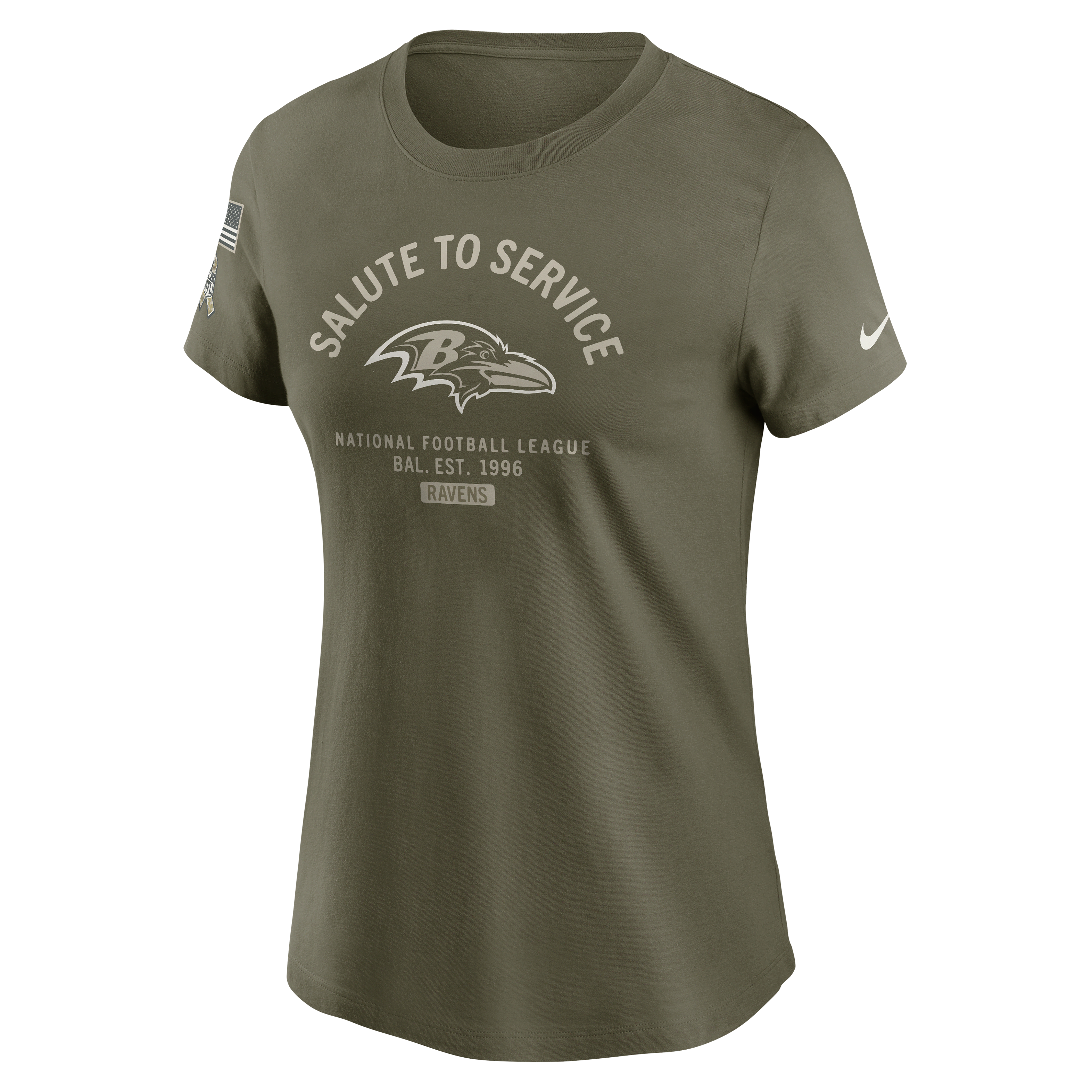Baltimore Ravens Salute to Service Sideline Women's Nike NFL T-Shirt